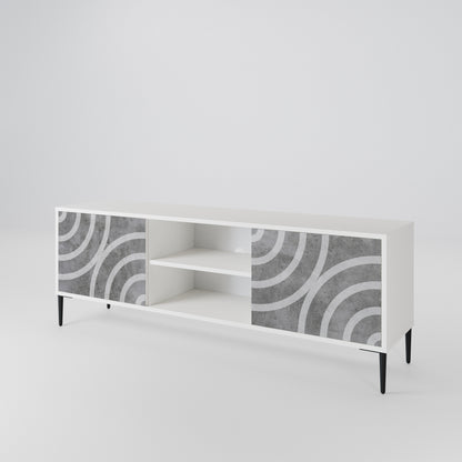 CIRCLE CONCRETE Mueble de TV de 2 Puertas