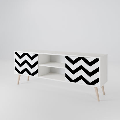 CLASSIC ZIG ZAG Móvel de TV de 2 Portas