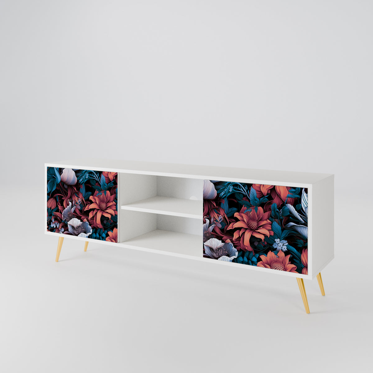 ETHEREAL BLOSSOMS Mueble de TV de 2 Puertas