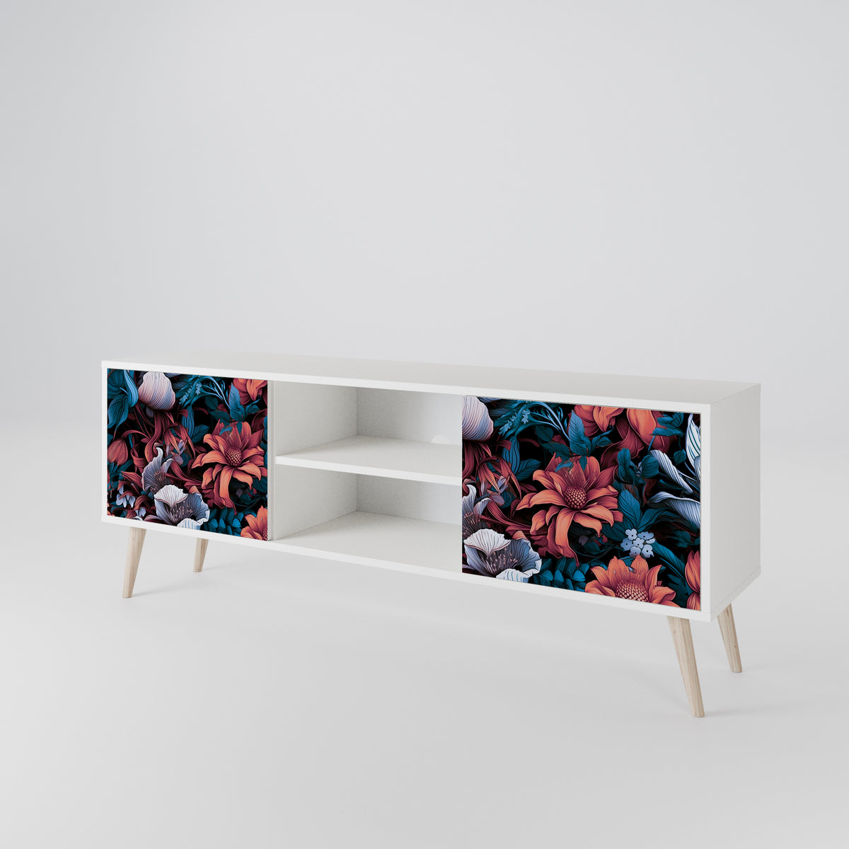 ETHEREAL BLOSSOMS Mueble de TV de 2 Puertas