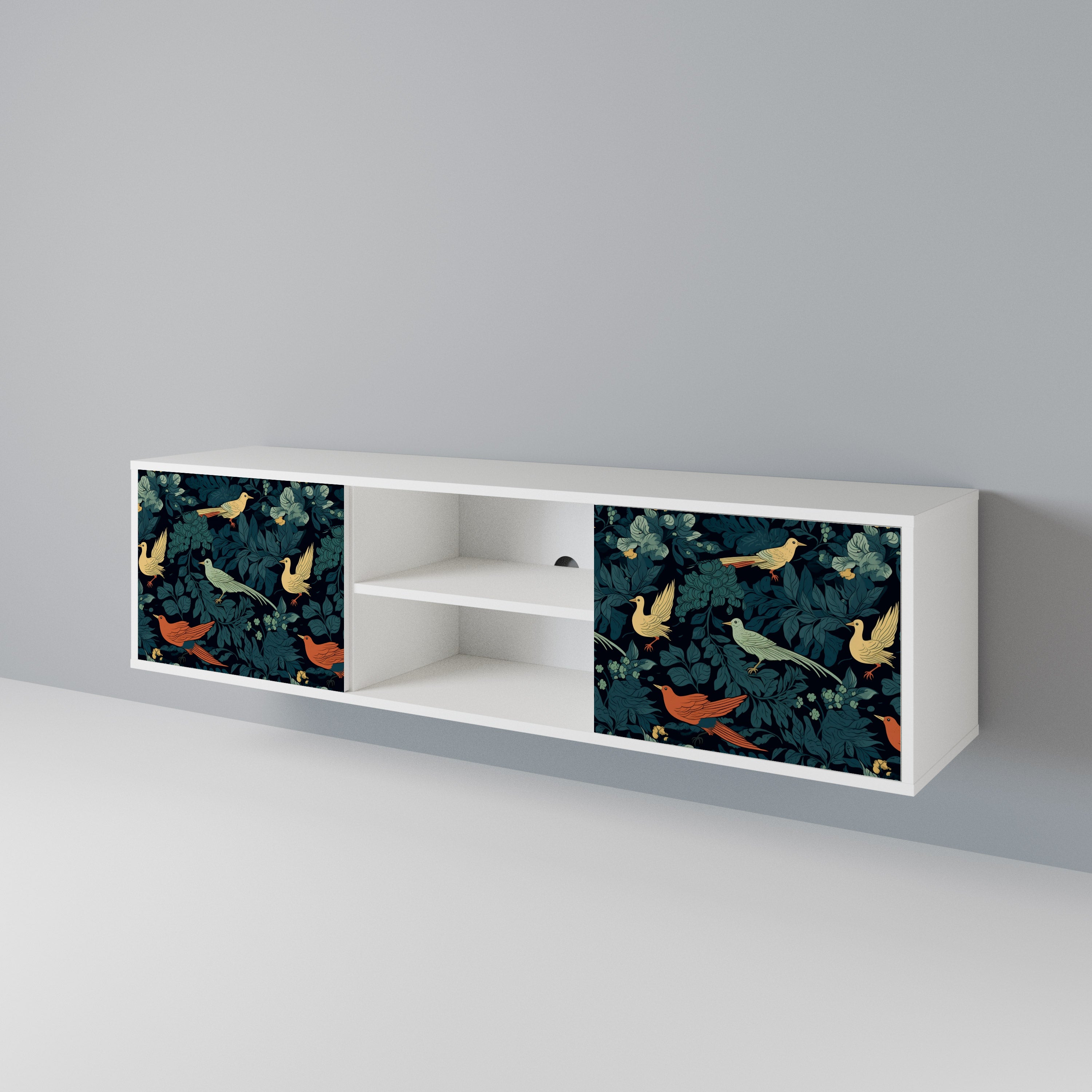 FOWL ORNAMENT Dvoudveřový TV stolek