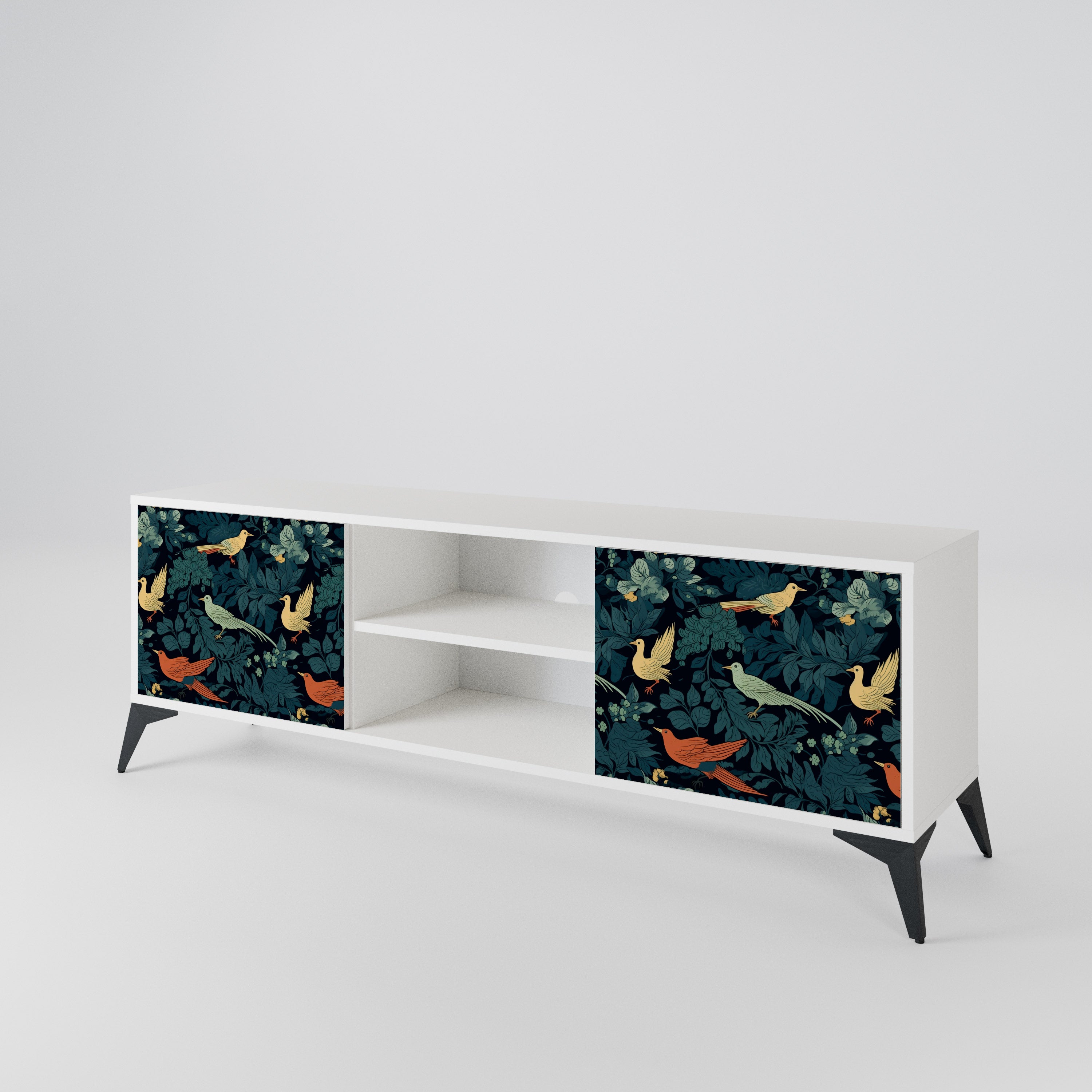 FOWL ORNAMENT Dvoudveřový TV stolek