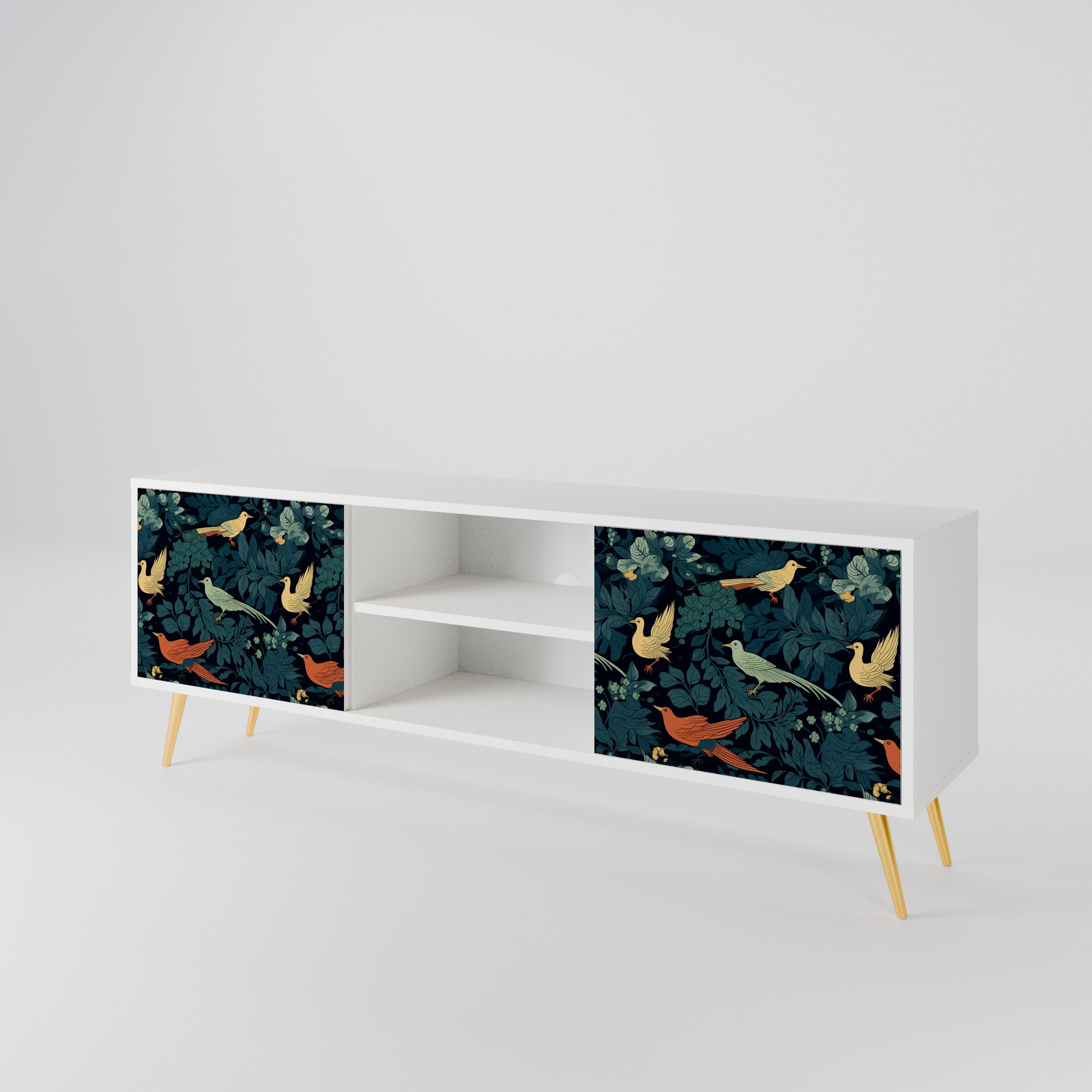 FOWL ORNAMENT Dvoudveřový TV stolek