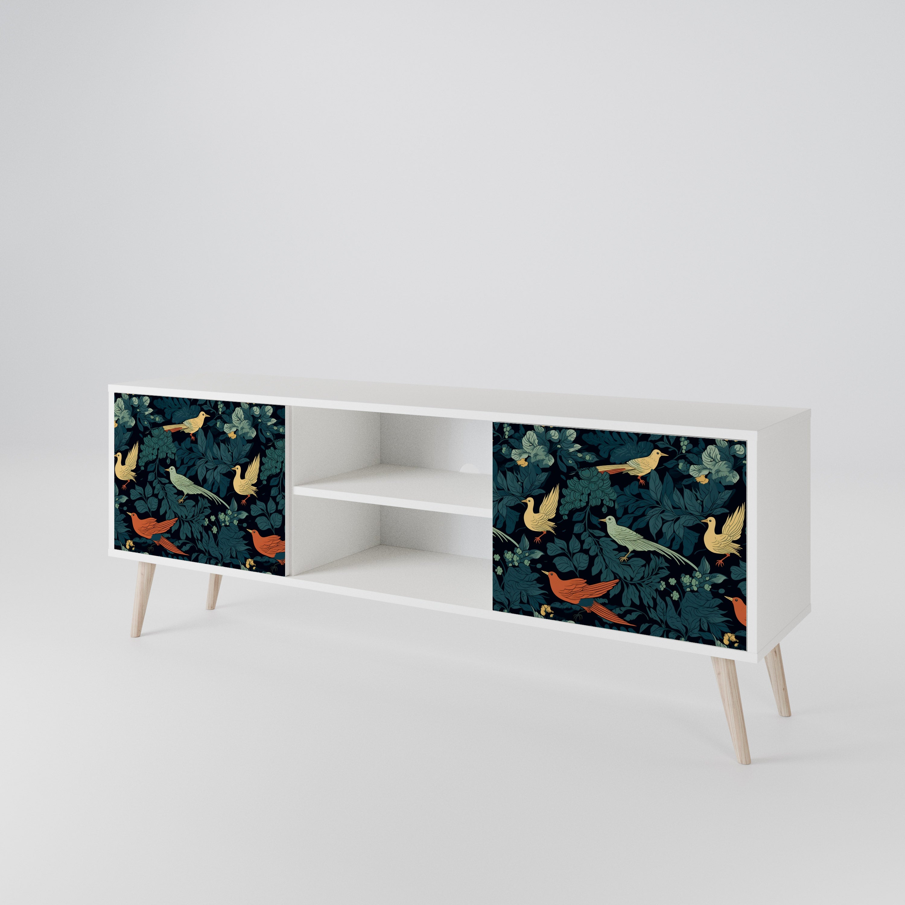FOWL ORNAMENT Dvoudveřový TV stolek