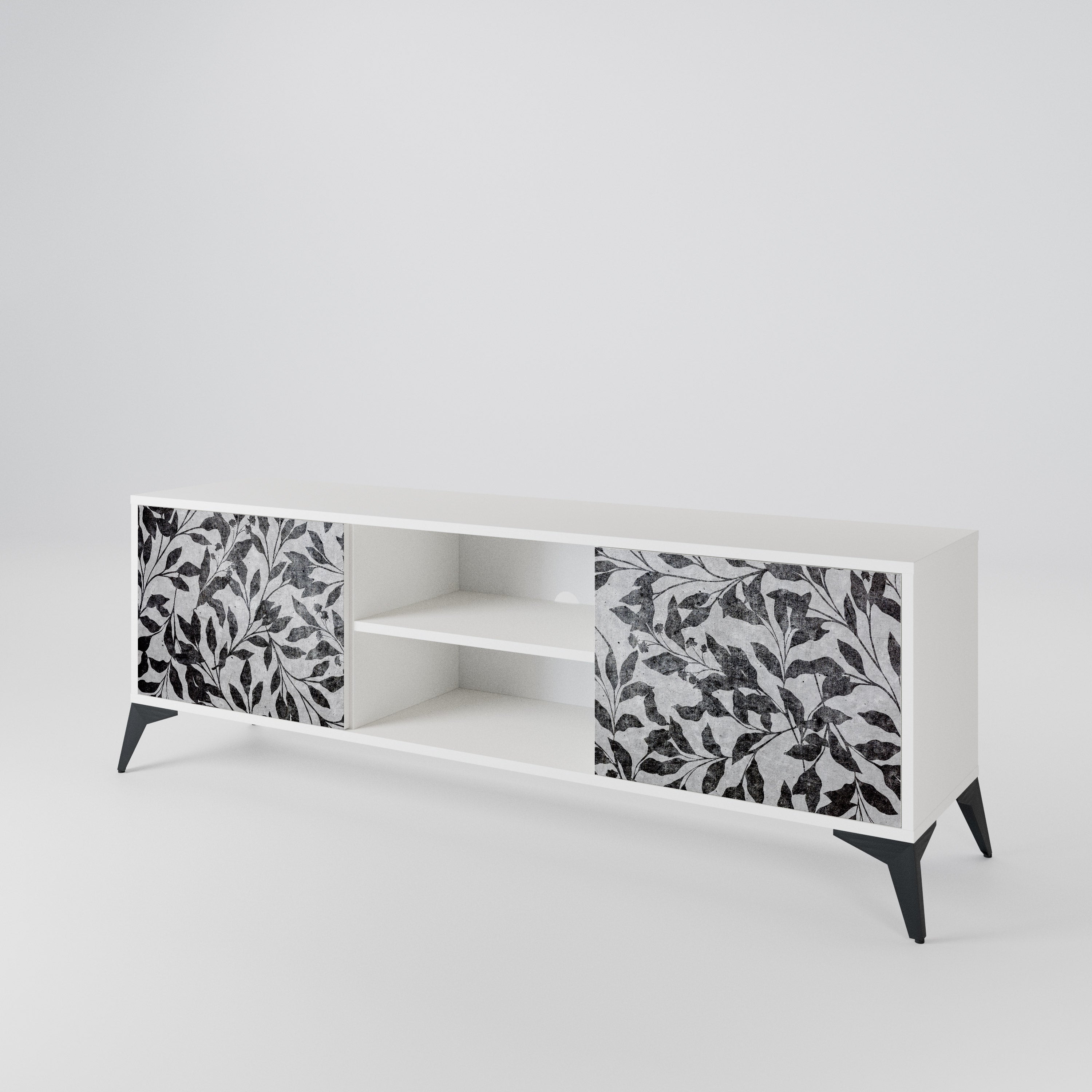 CHARCOAL SPROUT Dvoudveřový TV stolek