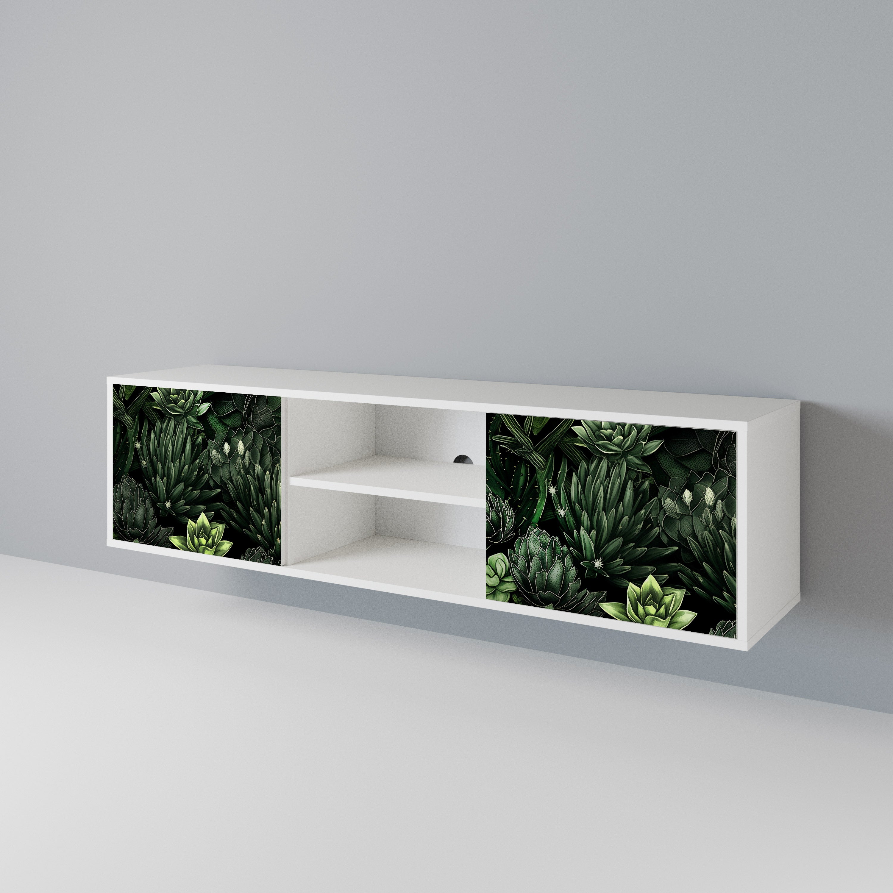 SUCCULENT JUNGLE Dvoudveřový TV stolek