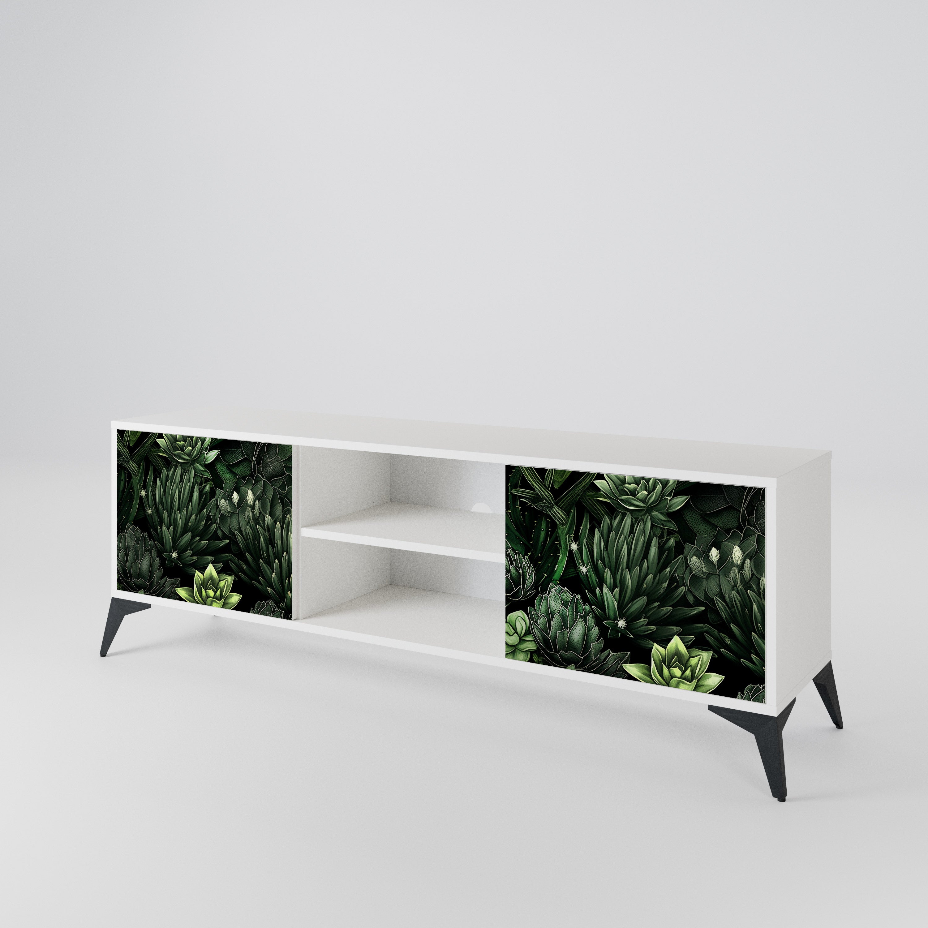 SUCCULENT JUNGLE Dvoudveřový TV stolek