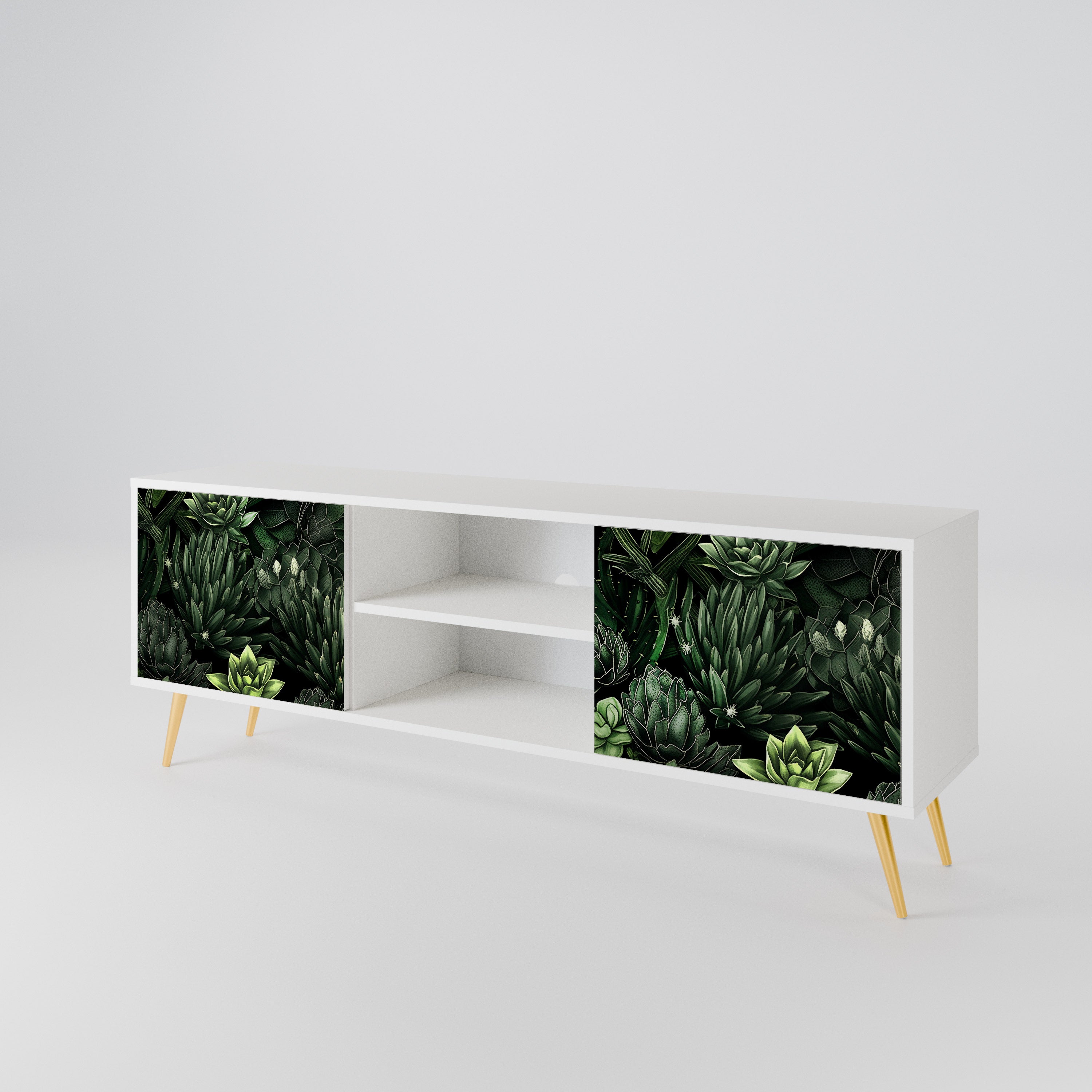 SUCCULENT JUNGLE Dvoudveřový TV stolek