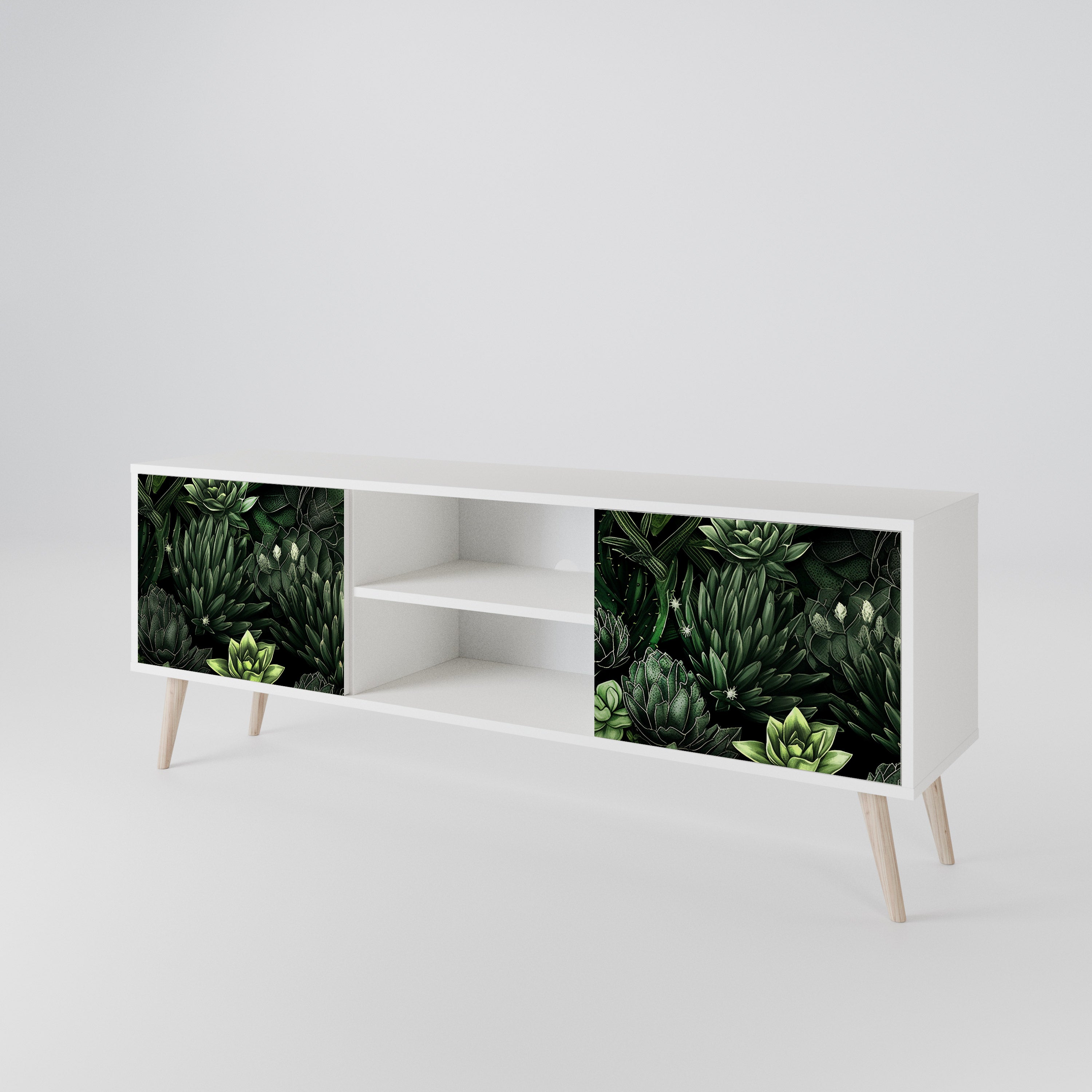 SUCCULENT JUNGLE Dvoudveřový TV stolek