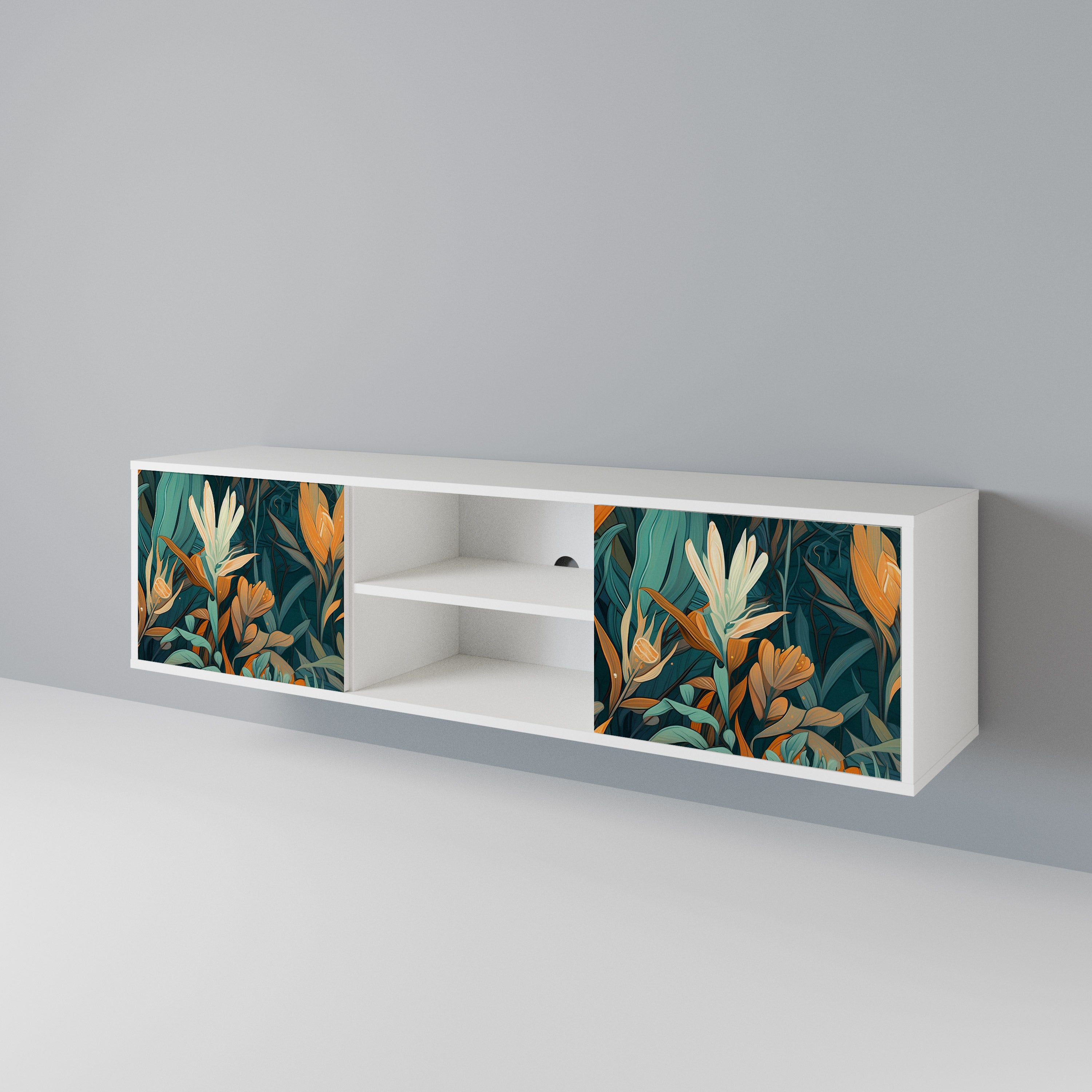 FLORAL SERENITY Dvoudveřový TV stolek