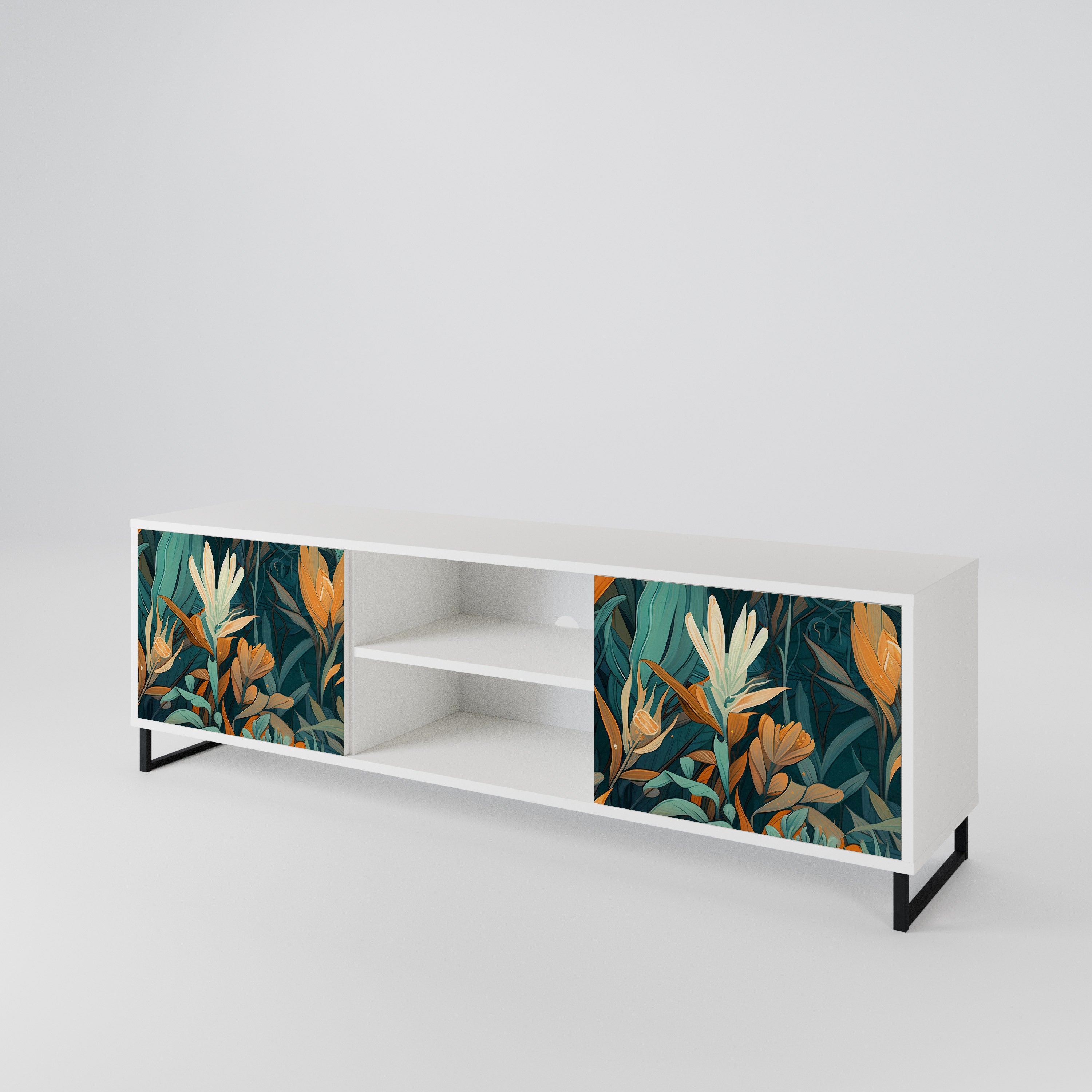FLORAL SERENITY Dvoudveřový TV stolek