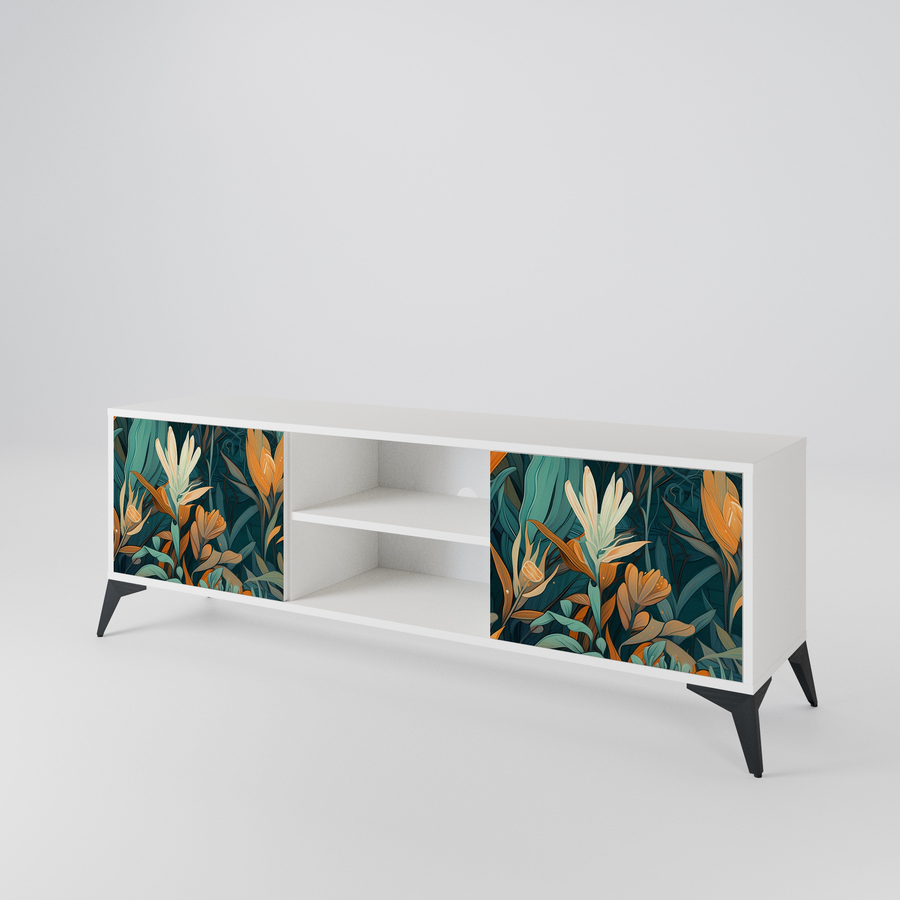 FLORAL SERENITY Dvoudveřový TV stolek