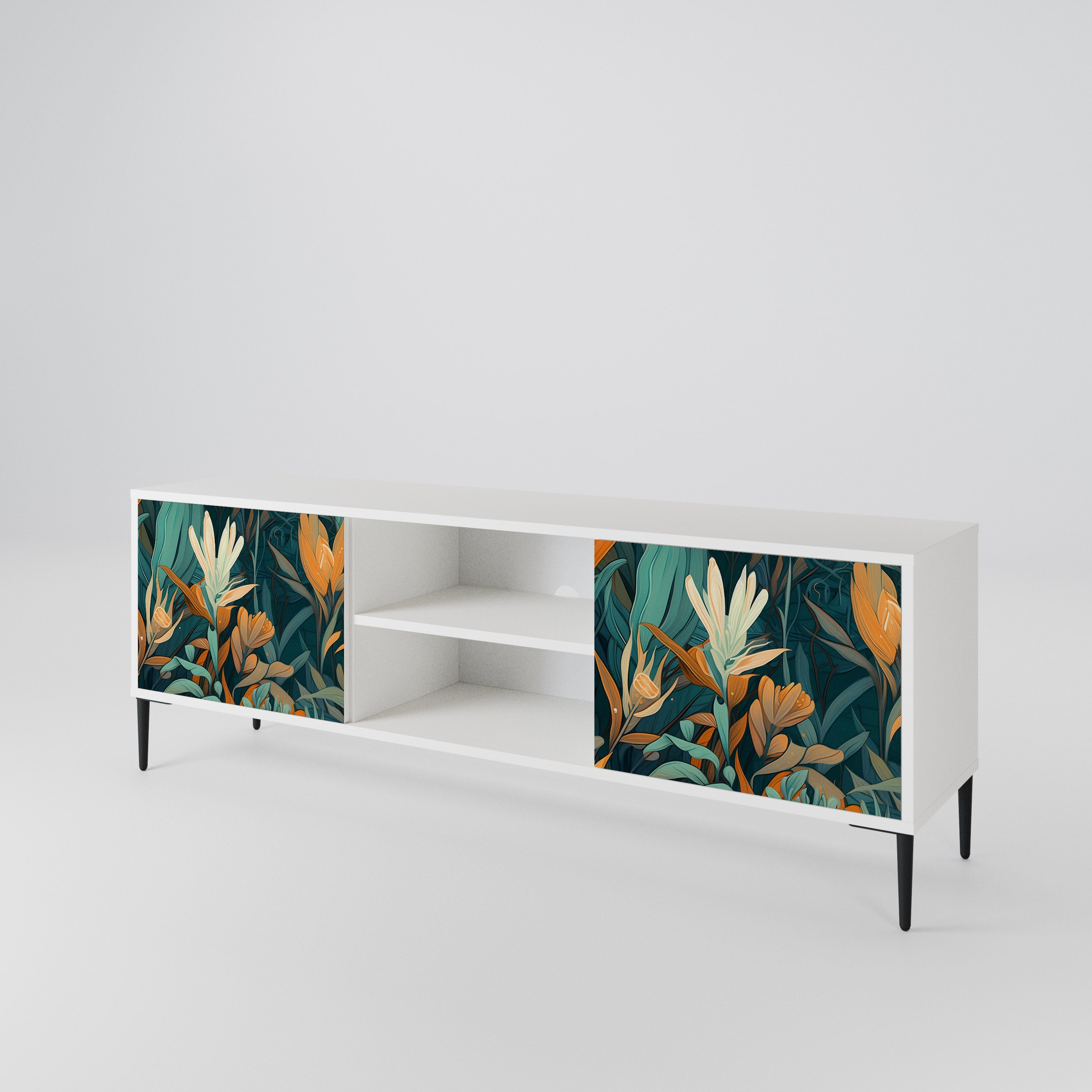 FLORAL SERENITY Dvoudveřový TV stolek