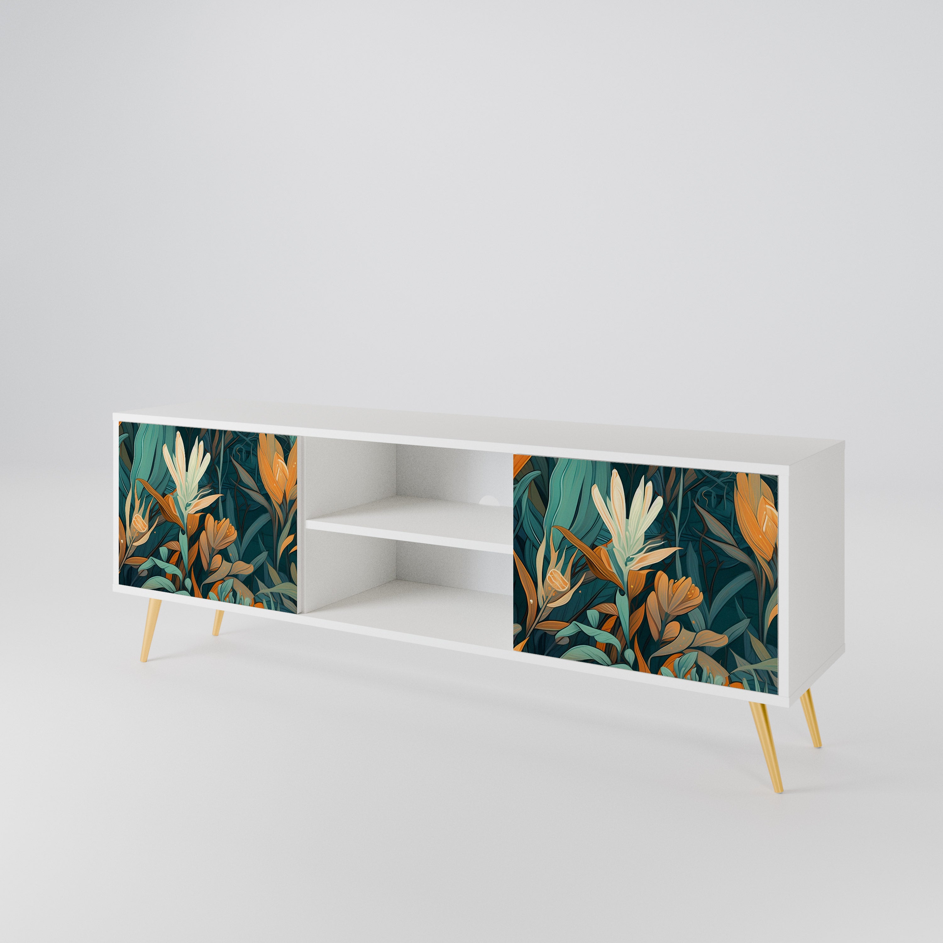 FLORAL SERENITY Dvoudveřový TV stolek