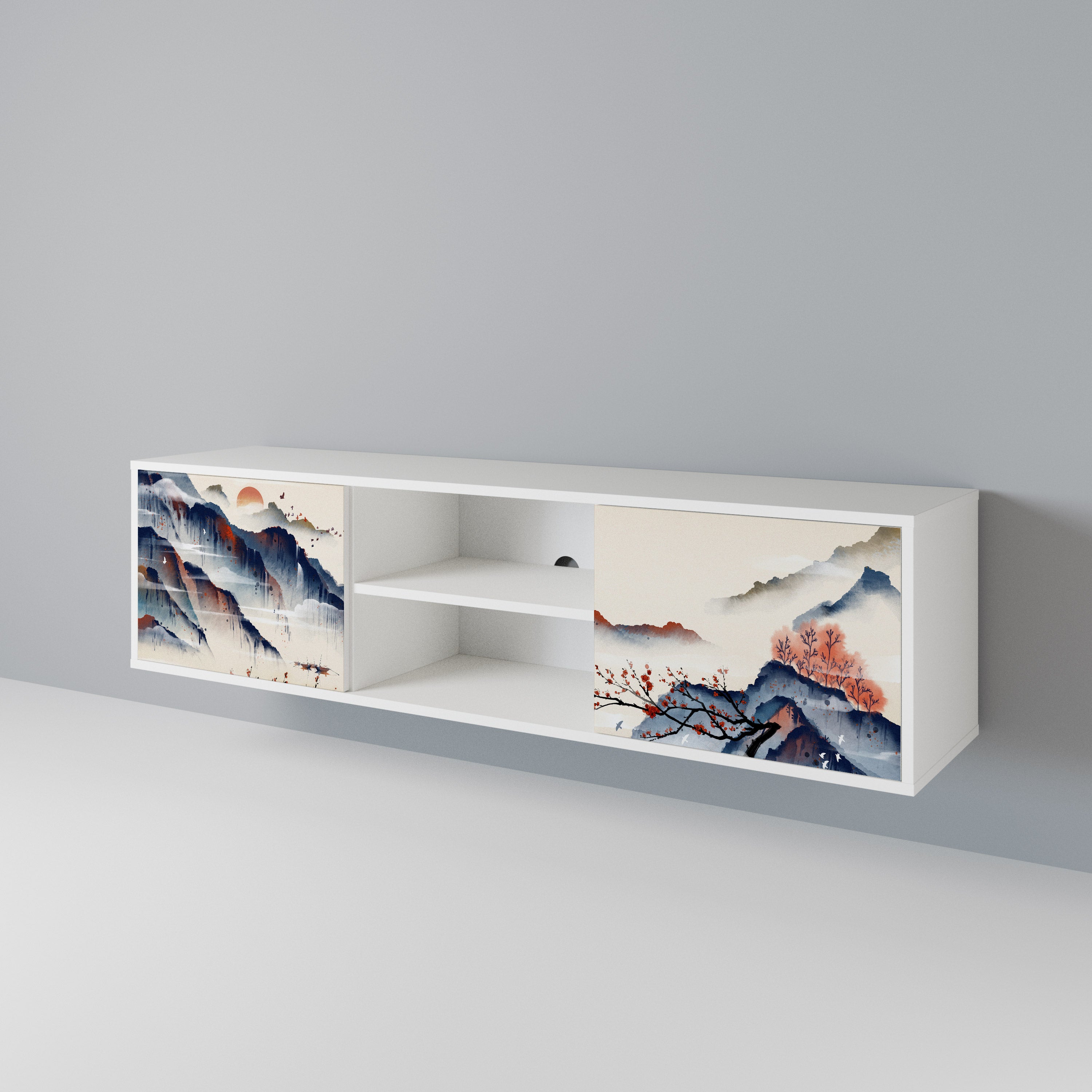 JAPANESE LANDSCAPE Dvoudveřový TV stolek