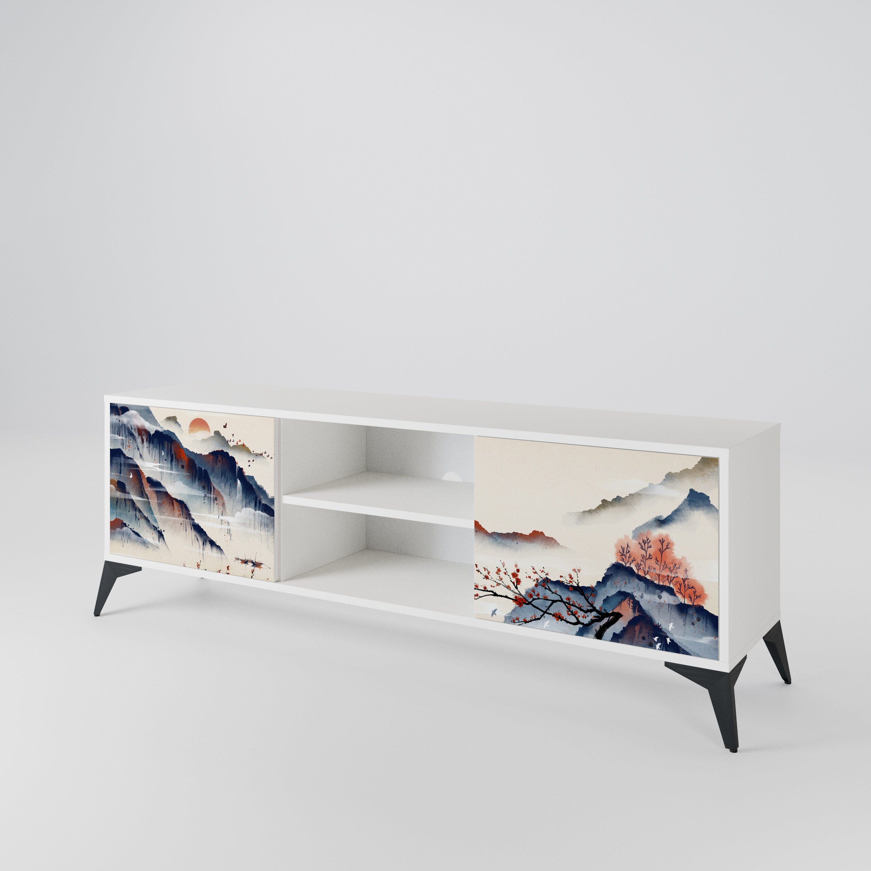 JAPANESE LANDSCAPE Dvoudveřový TV stolek