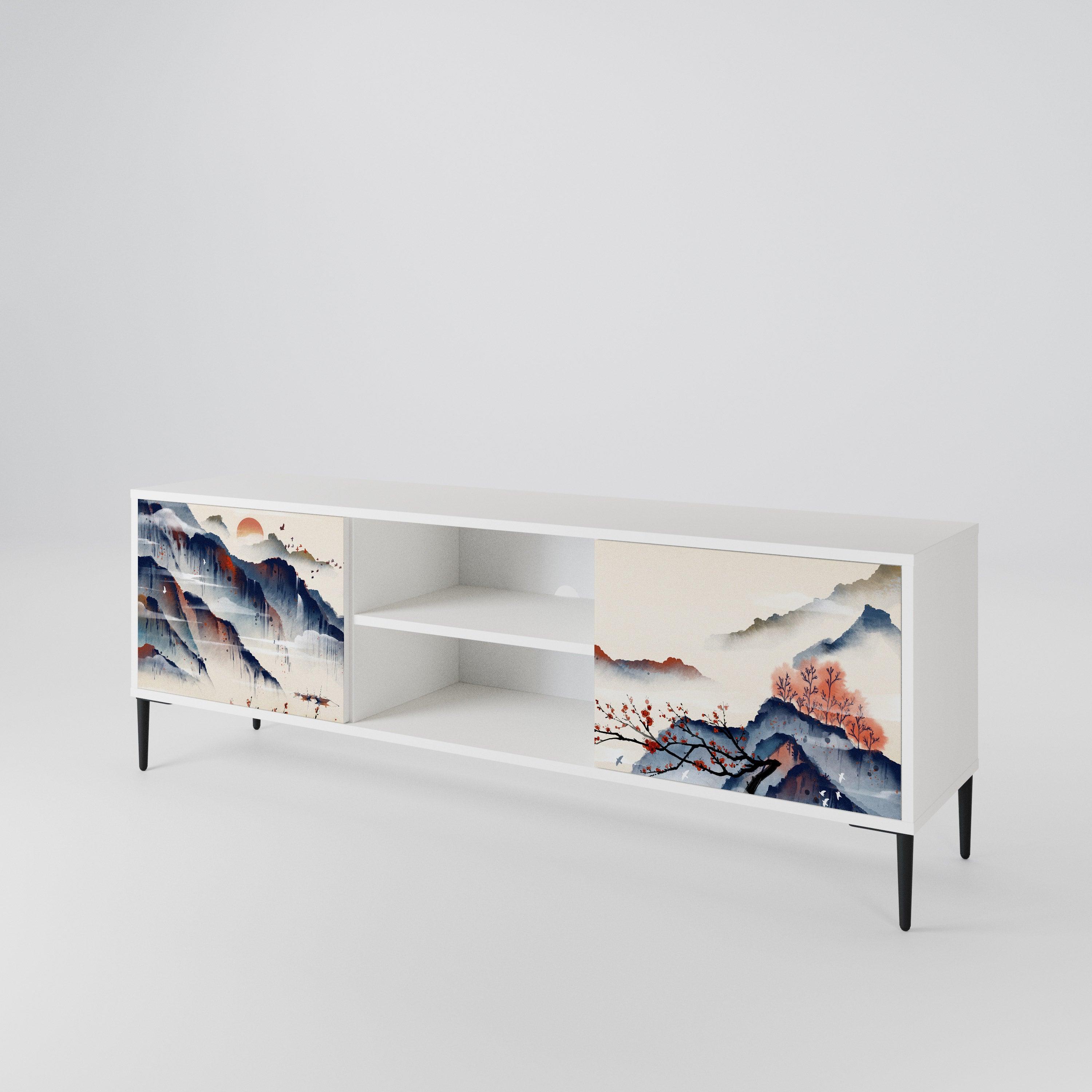 JAPANESE LANDSCAPE Dvoudveřový TV stolek