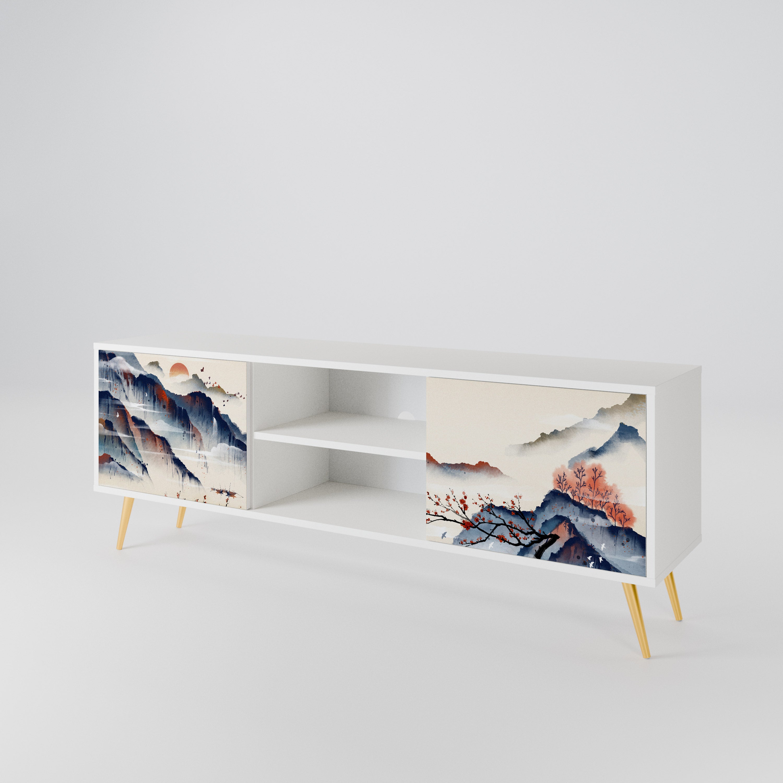 JAPANESE LANDSCAPE Dvoudveřový TV stolek