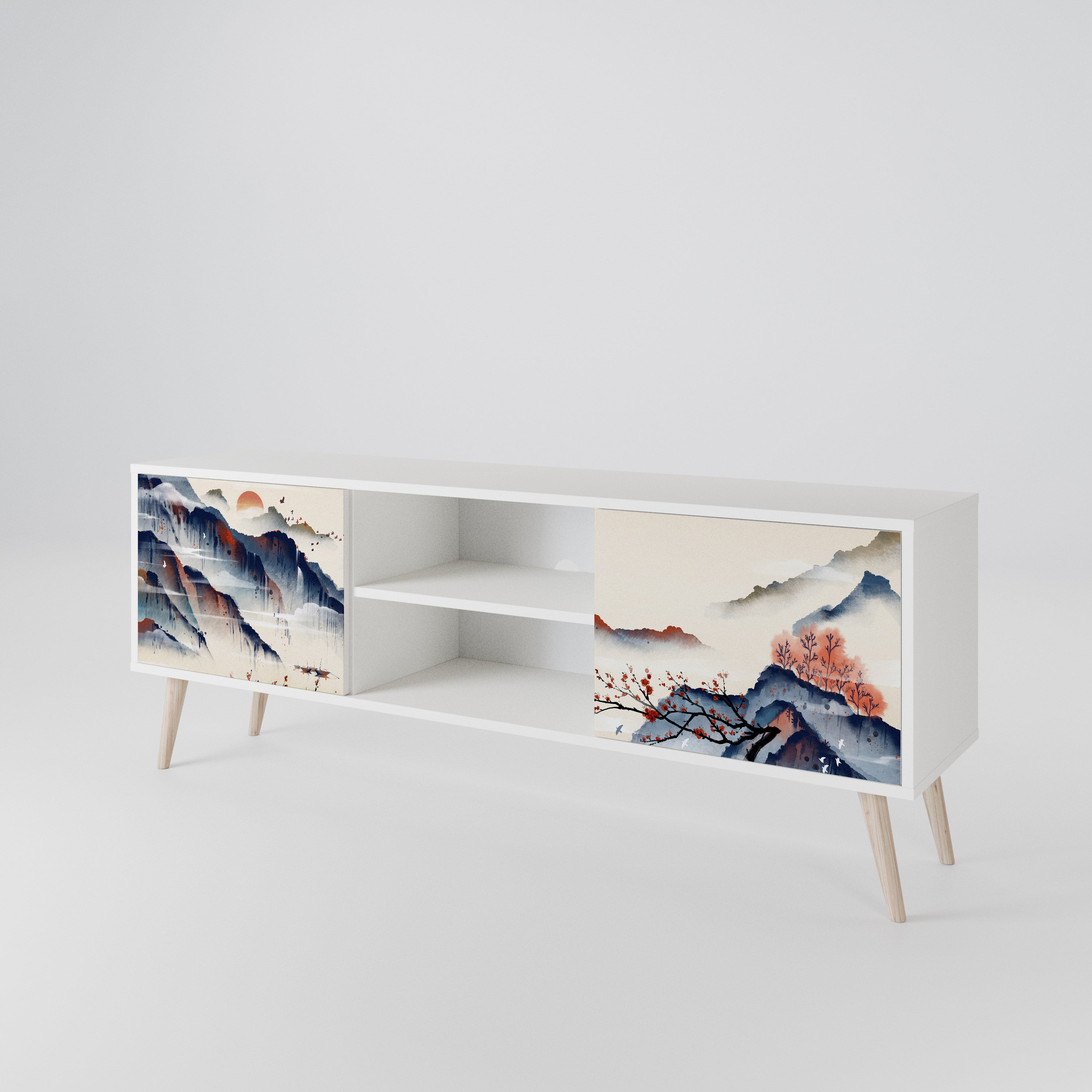 JAPANESE LANDSCAPE Dvoudveřový TV stolek