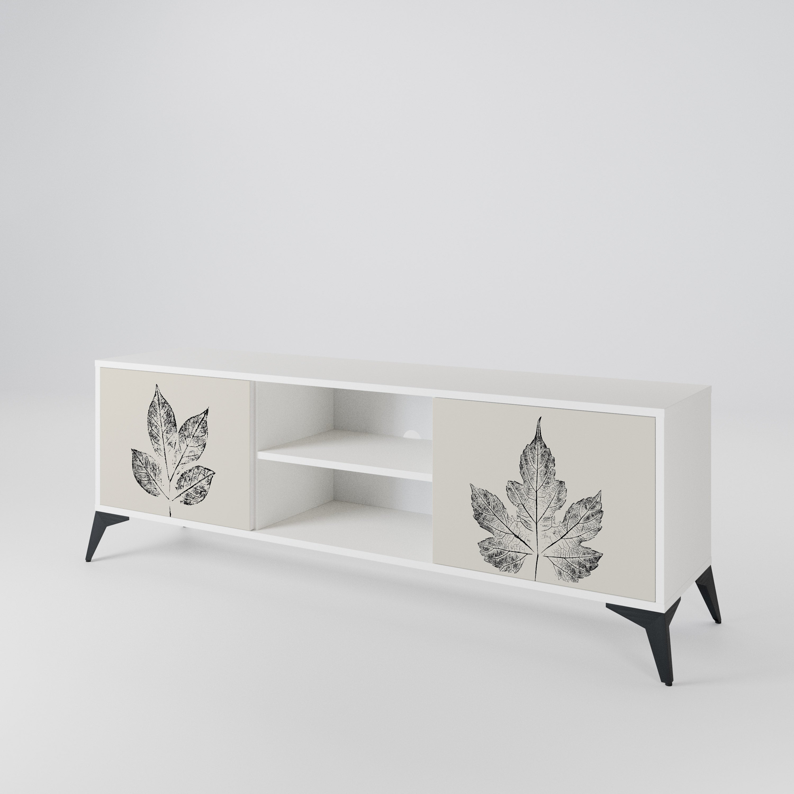 LEAFY STAMPS Dvoudveřový TV stolek
