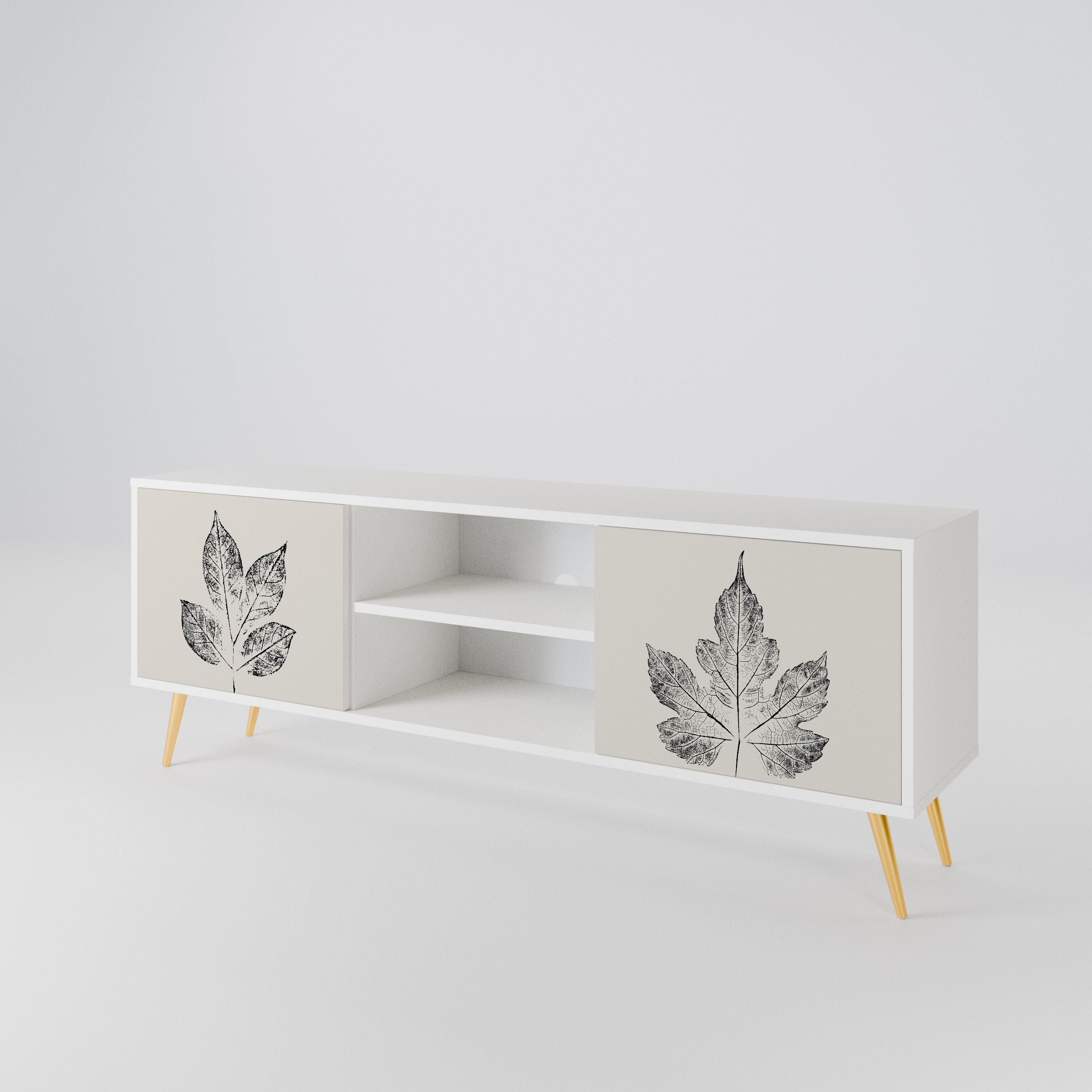 LEAFY STAMPS Dvoudveřový TV stolek