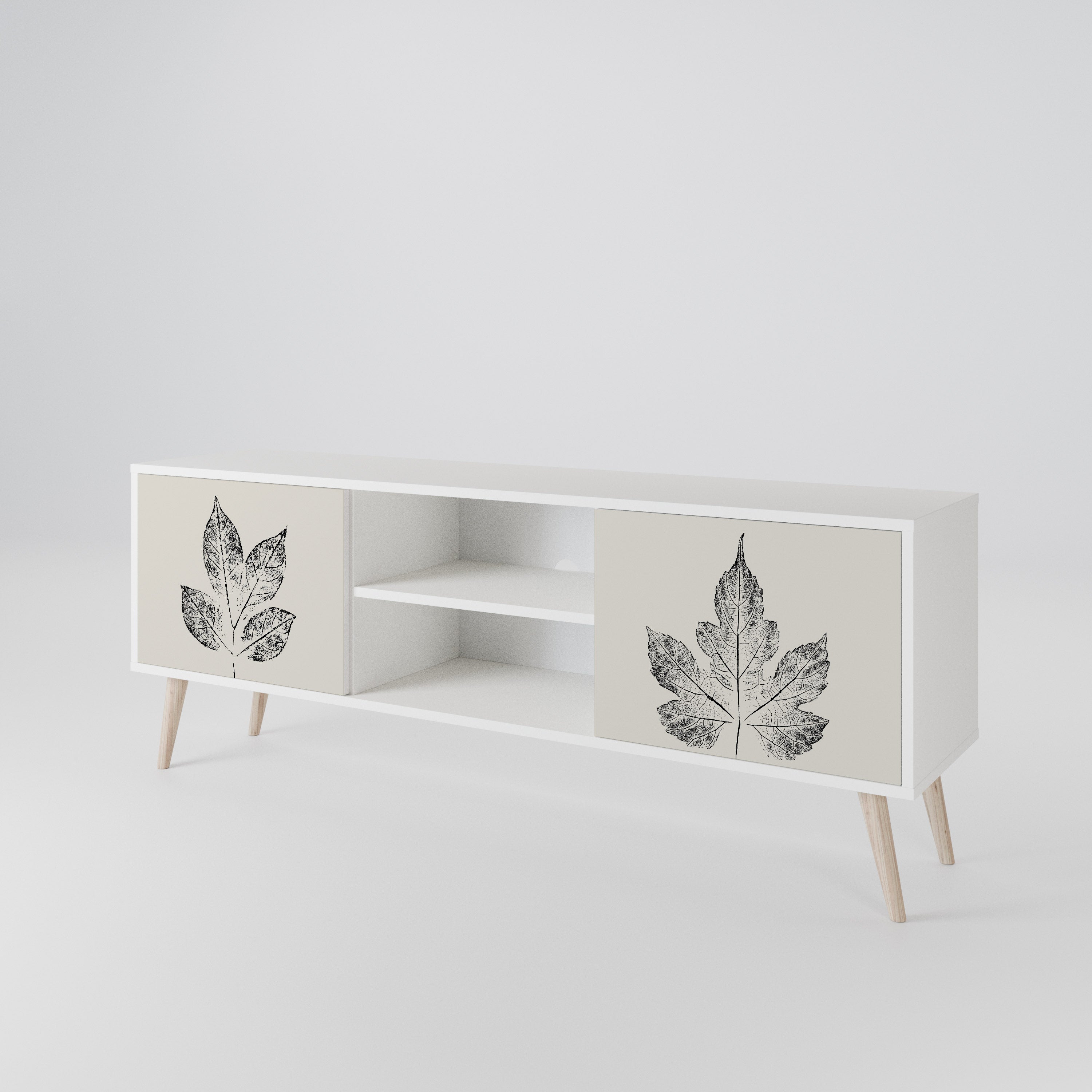 LEAFY STAMPS Dvoudveřový TV stolek