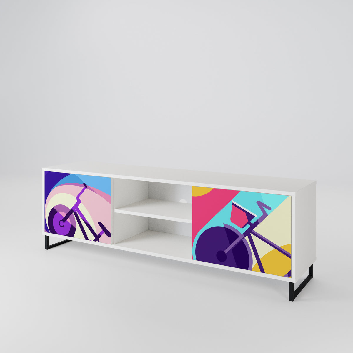 BIKE DREAMS Mueble de TV de 2 Puertas