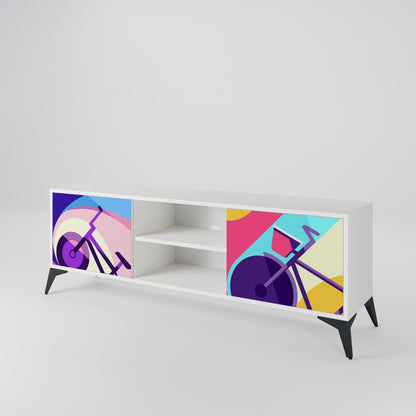 BIKE DREAMS Mueble de TV de 2 Puertas
