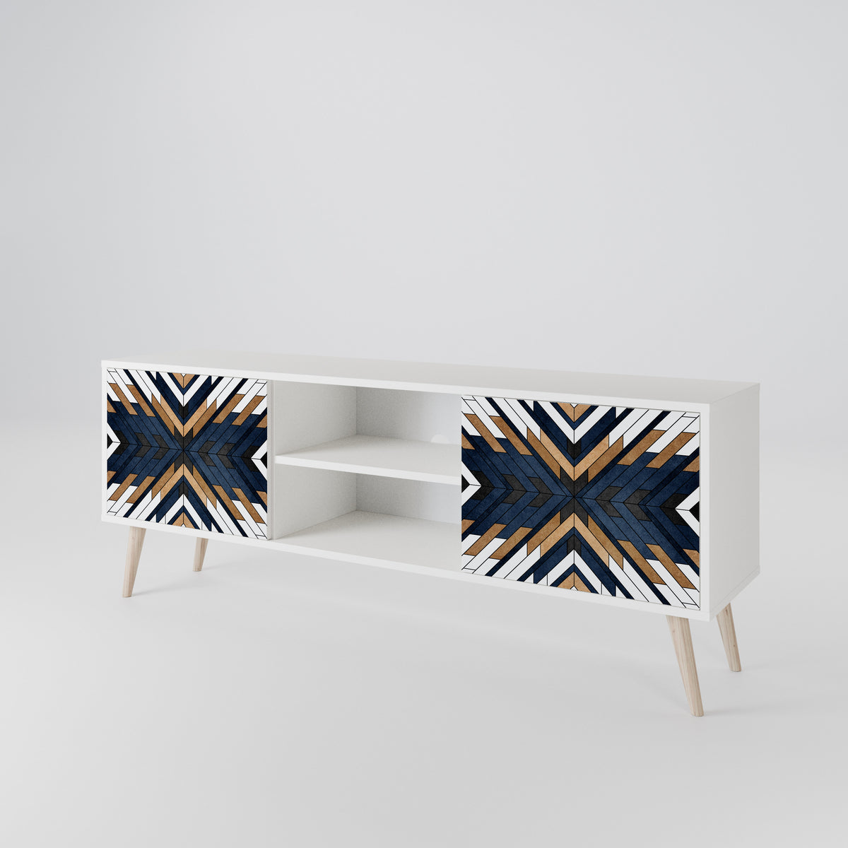 ARTFUL GEOMETRY 2-Door TV Cabinet