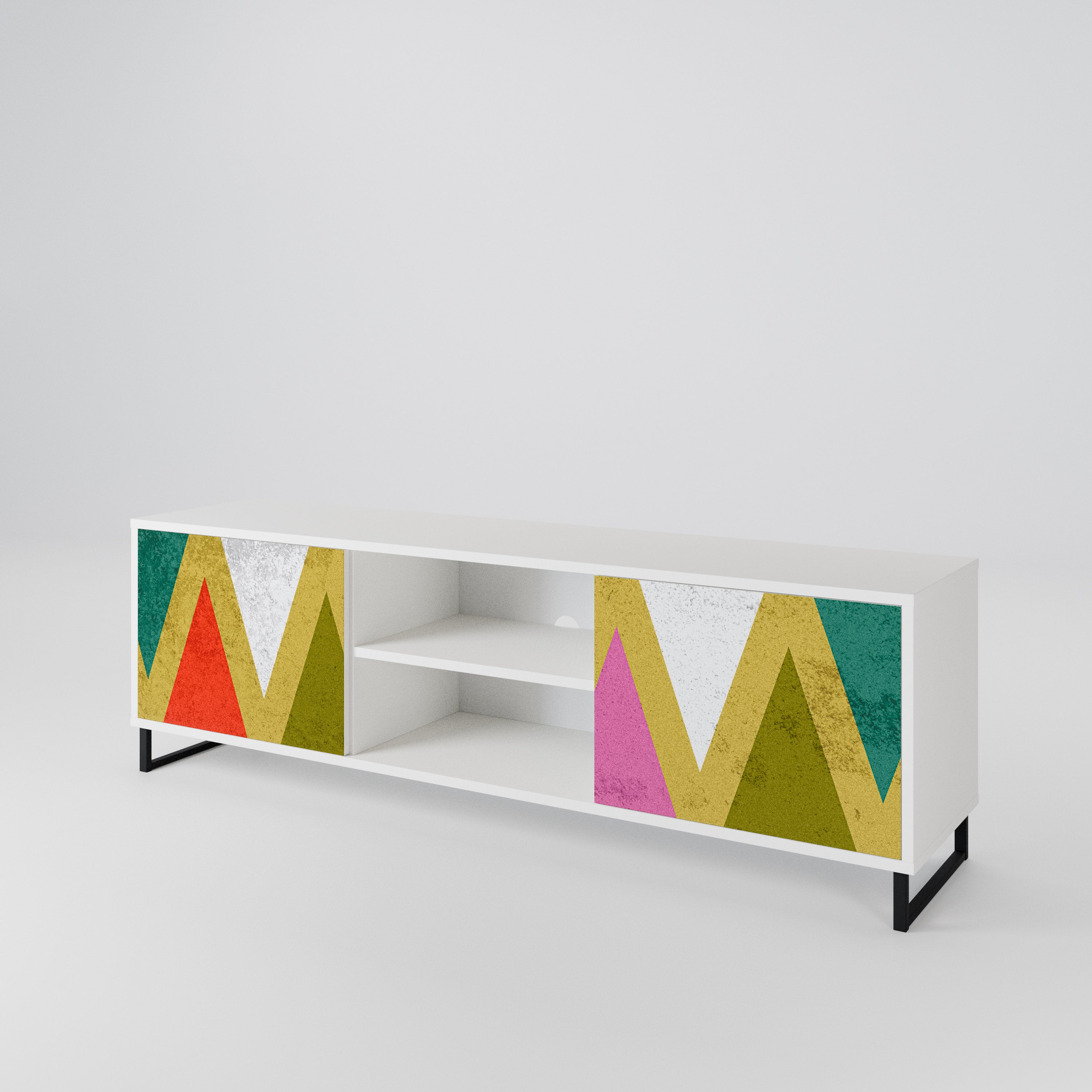 COLORFUL TRIANGLES Móvel de TV de 2 Portas