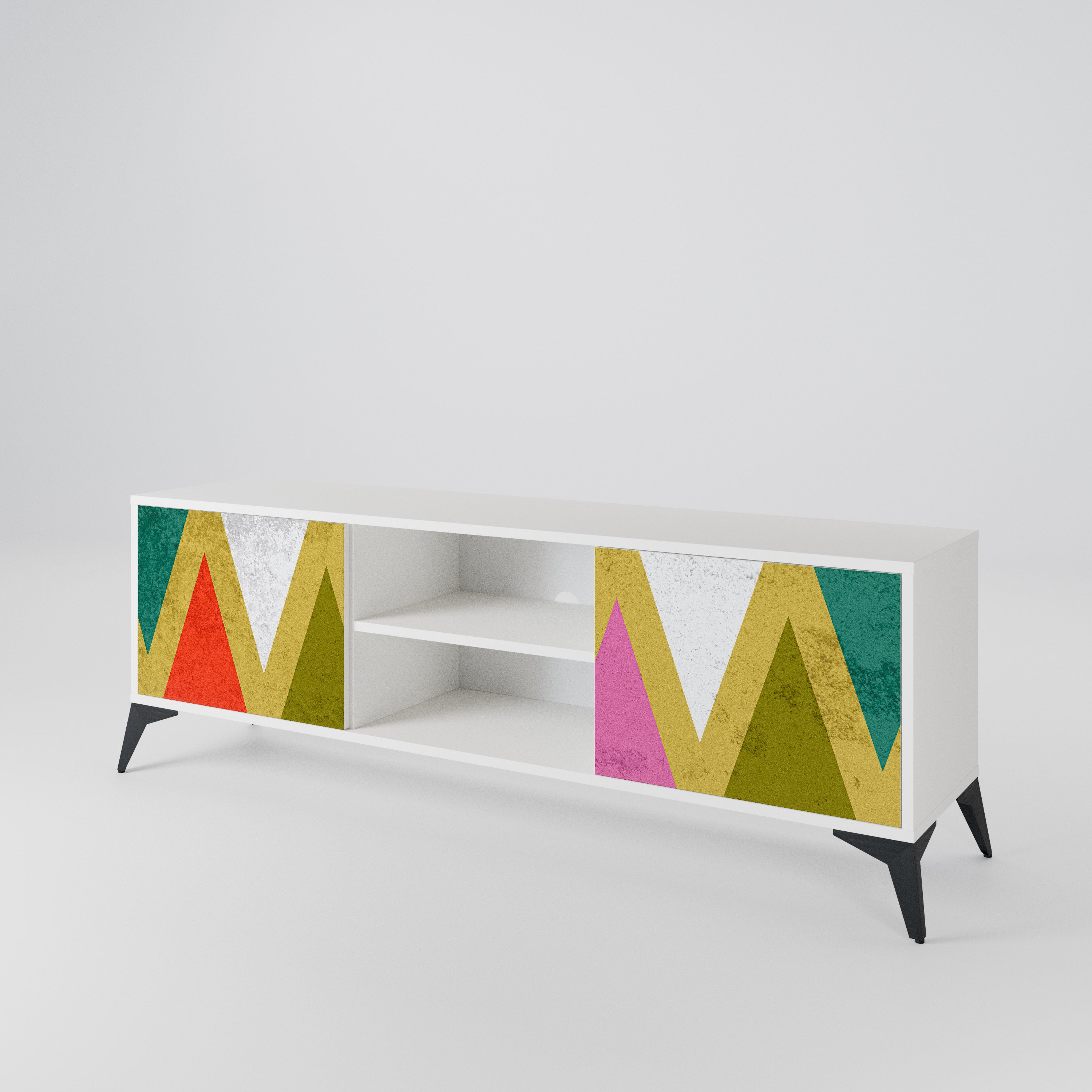 COLORFUL TRIANGLES Móvel de TV de 2 Portas