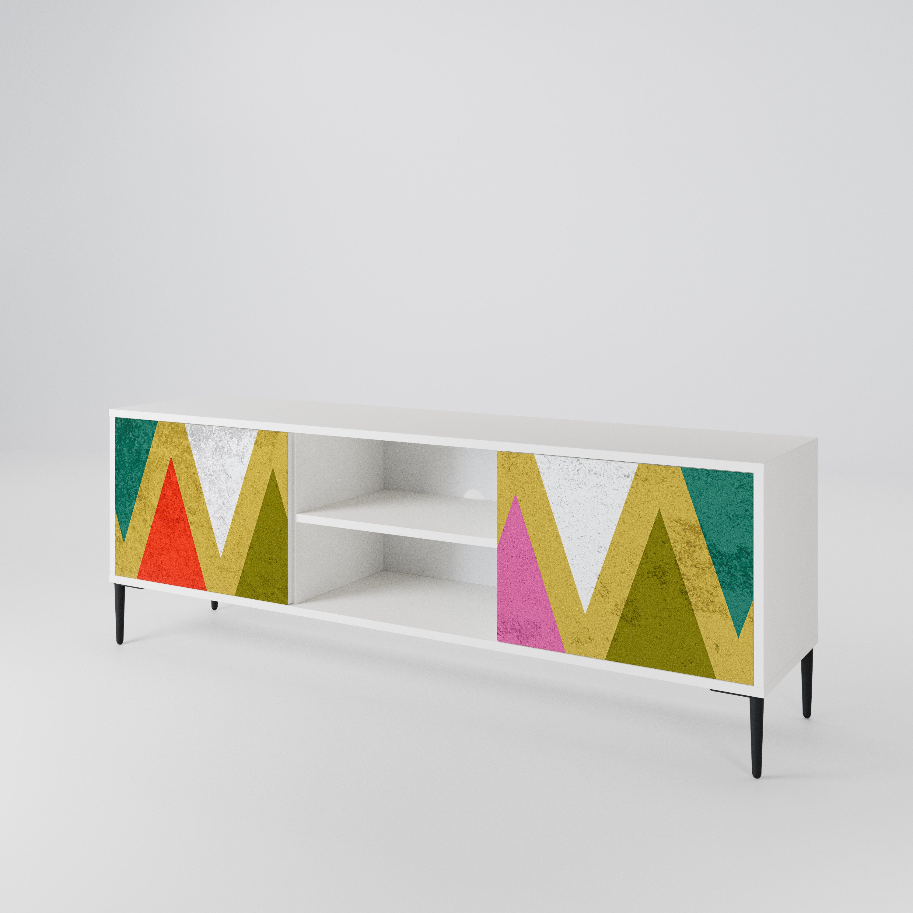 COLORFUL TRIANGLES Móvel de TV de 2 Portas