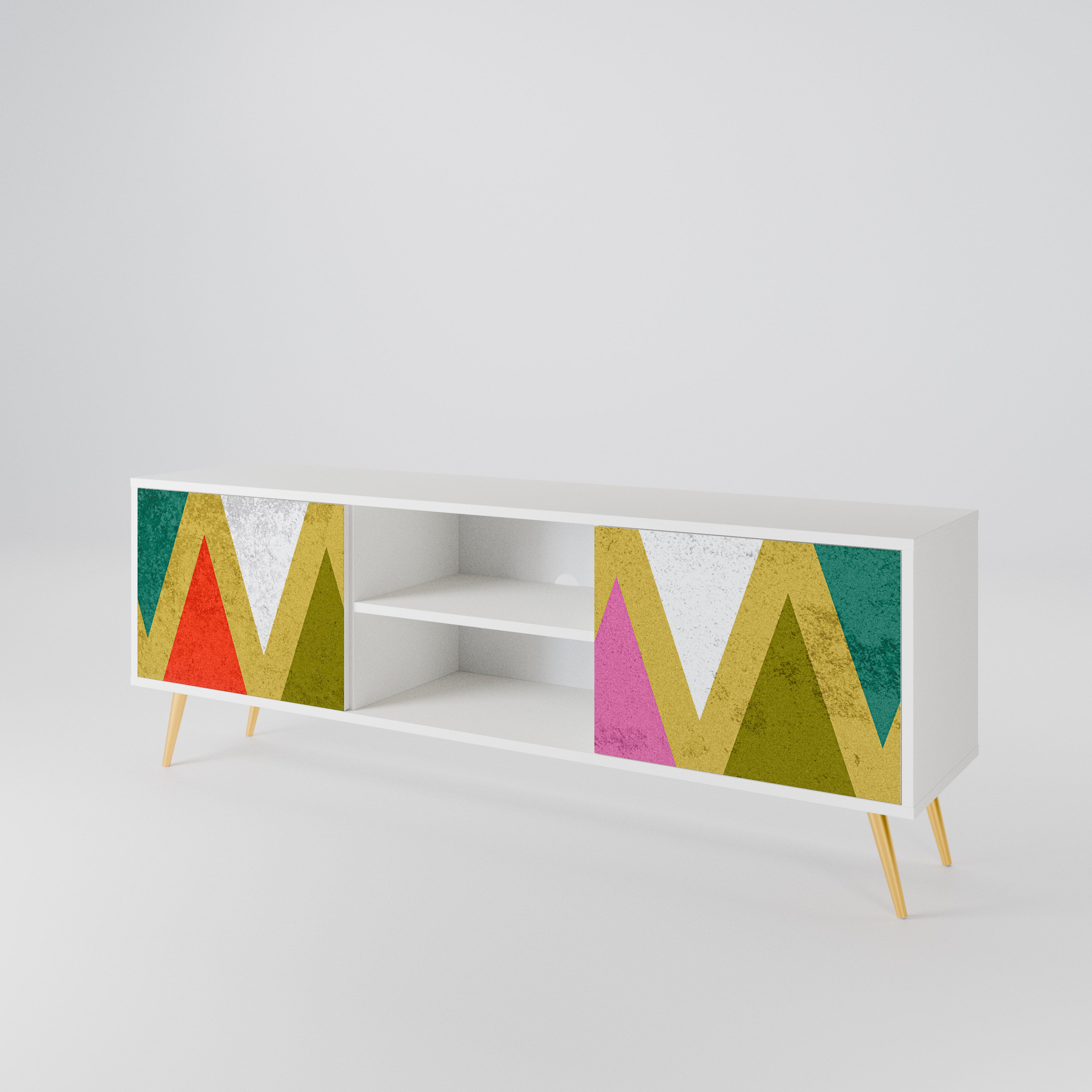 COLORFUL TRIANGLES Móvel de TV de 2 Portas
