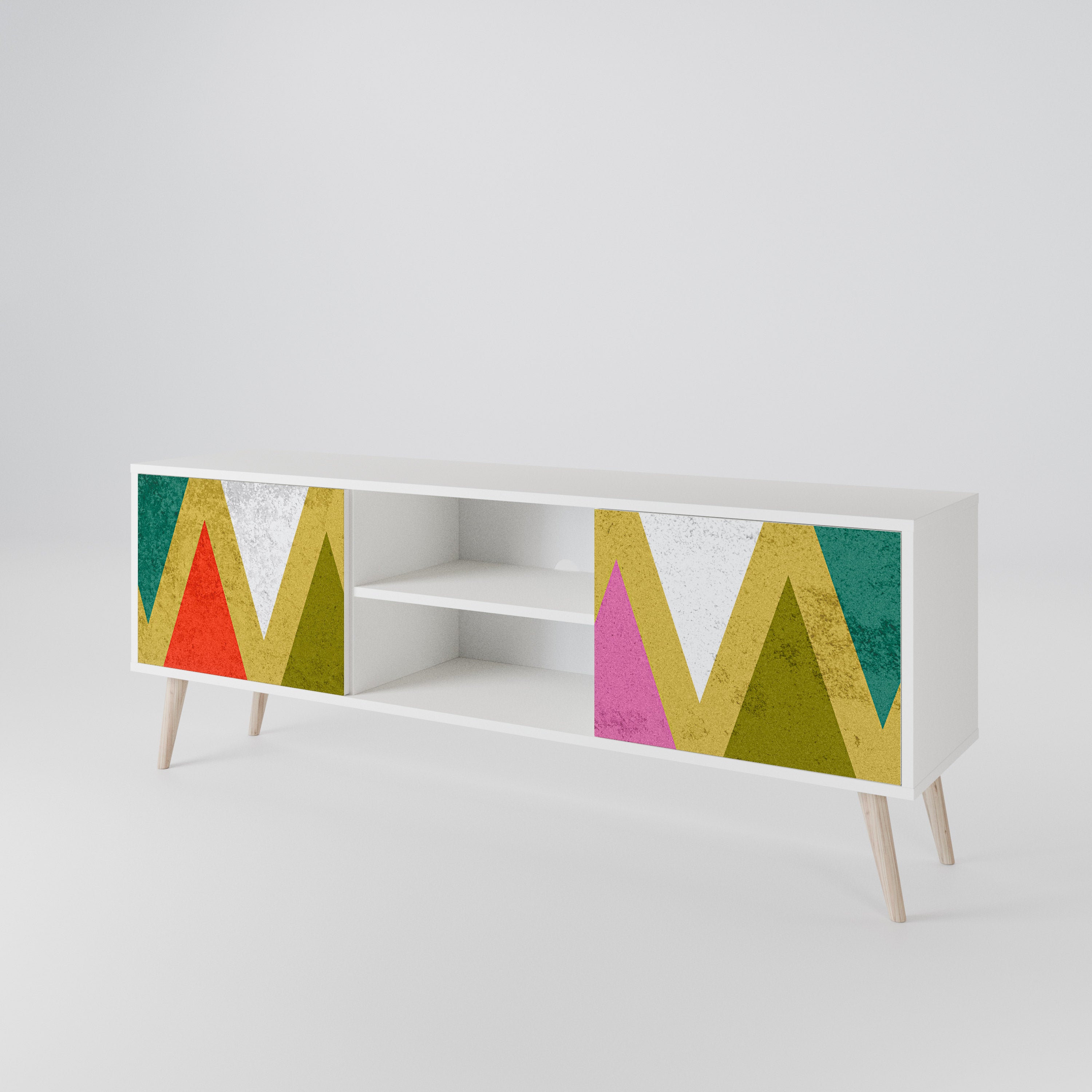 COLORFUL TRIANGLES Móvel de TV de 2 Portas
