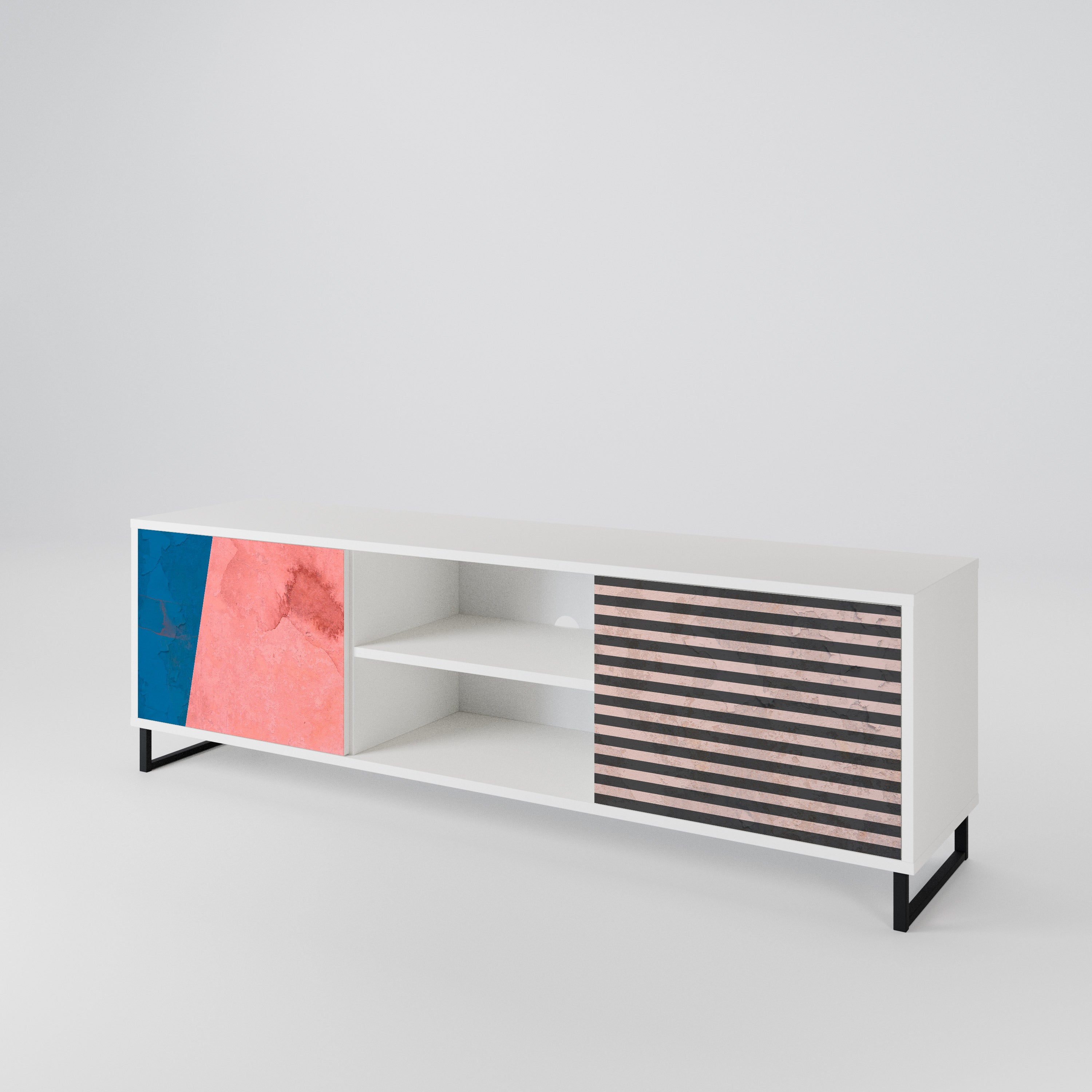 GLAMOROUS STRIPE Móvel de TV de 2 Portas