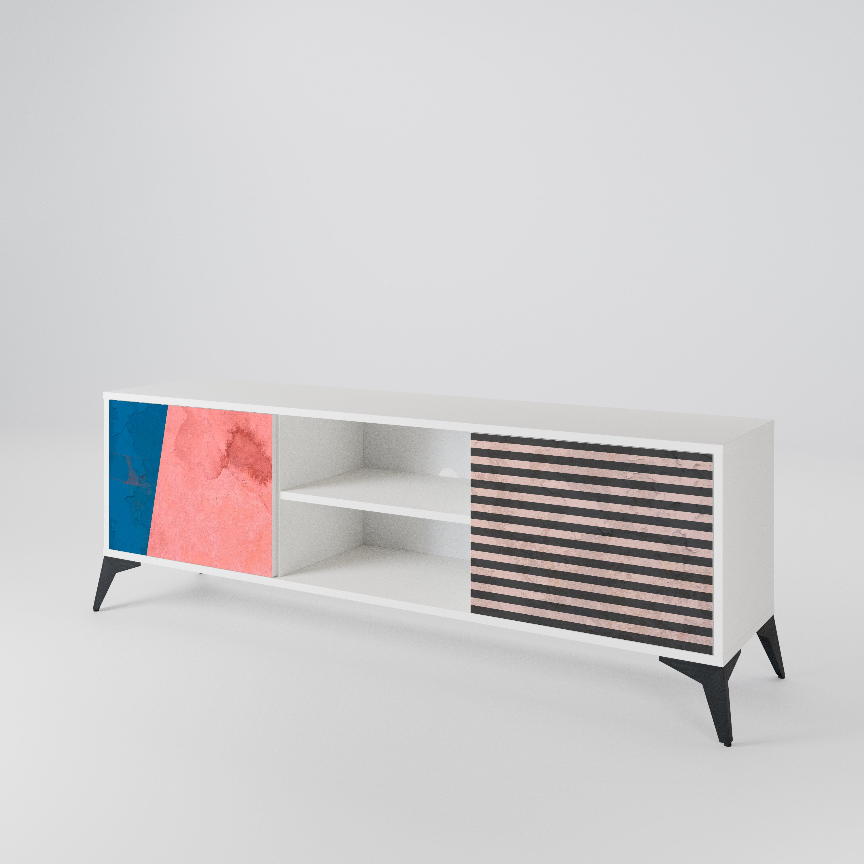 GLAMOROUS STRIPE Móvel de TV de 2 Portas