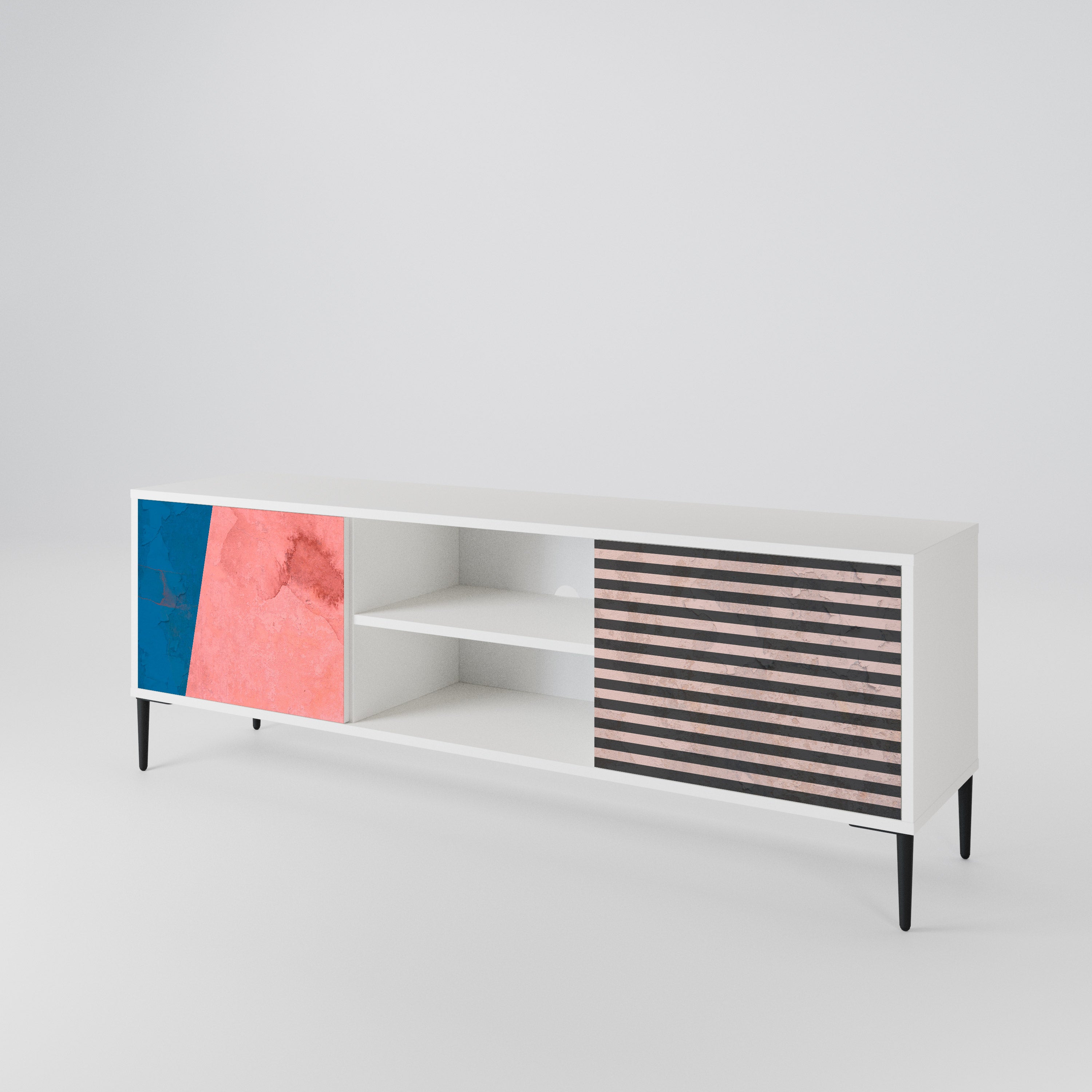 GLAMOROUS STRIPE Móvel de TV de 2 Portas