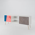 GLAMOROUS STRIPE 2-Door TV Cabinet