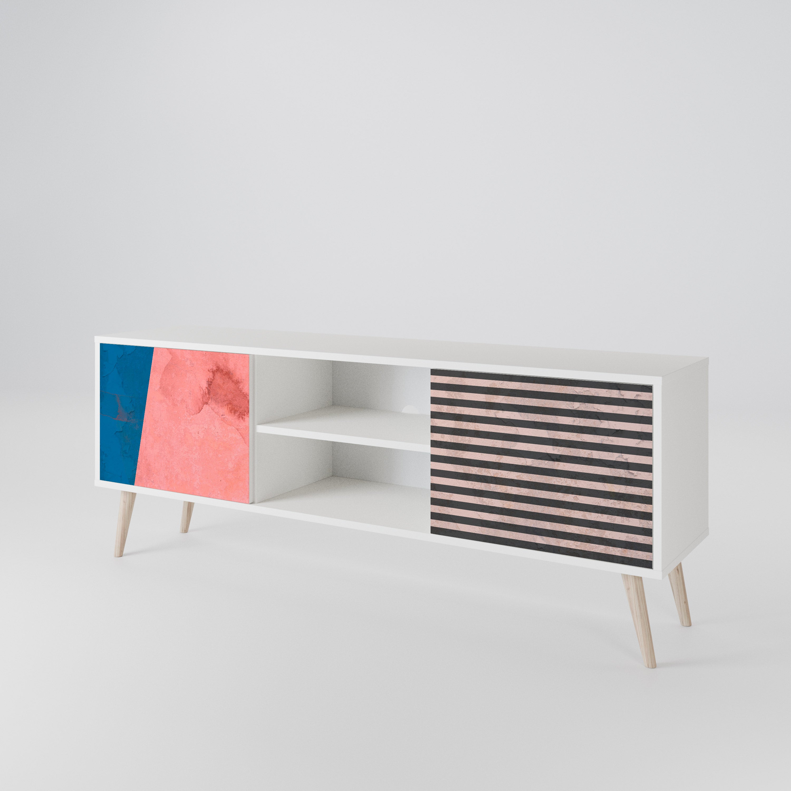 GLAMOROUS STRIPE Móvel de TV de 2 Portas