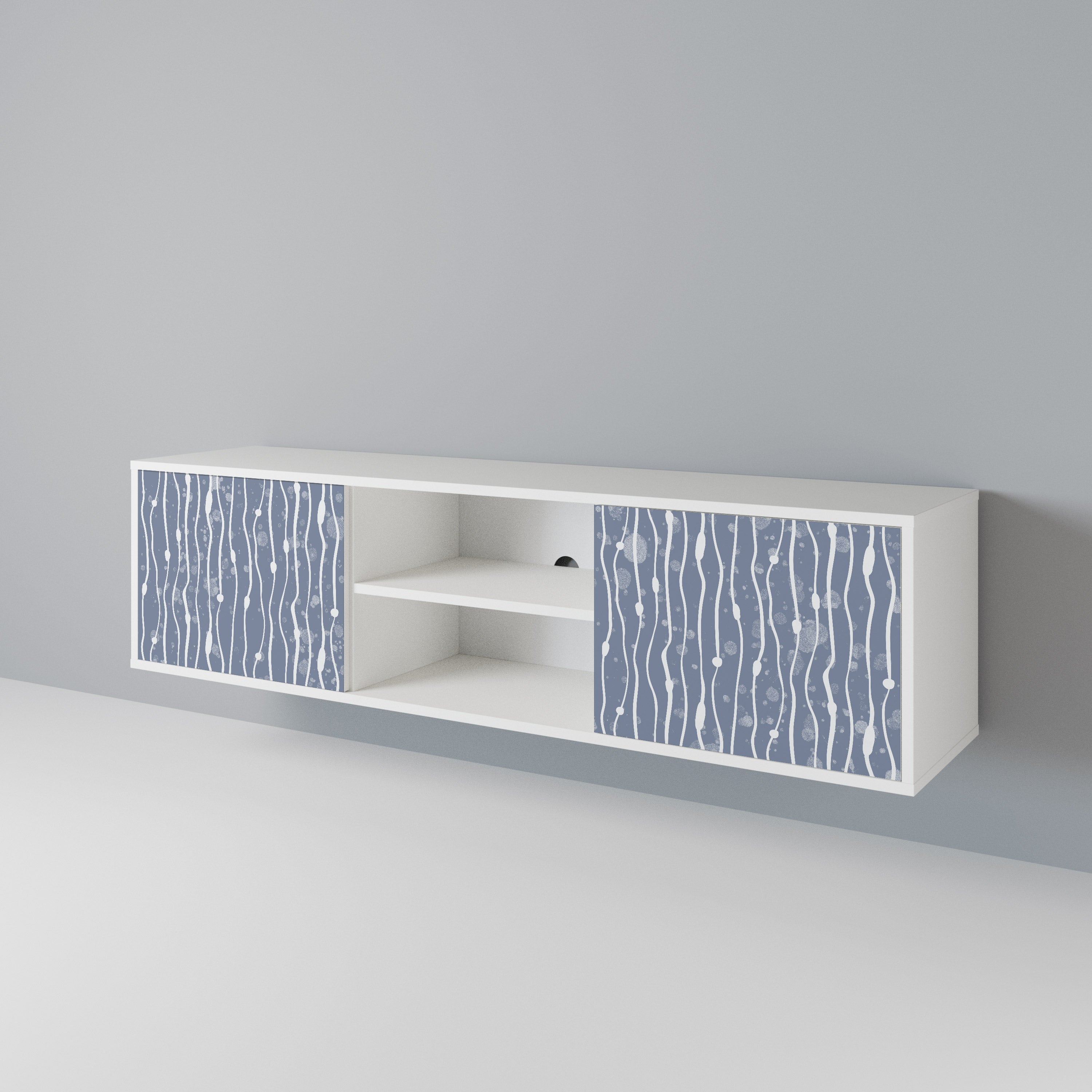 GRAPHITE RAIN Móvel de TV de 2 Portas