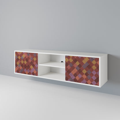 PAINTED SQUARES Mueble de TV de 2 Puertas