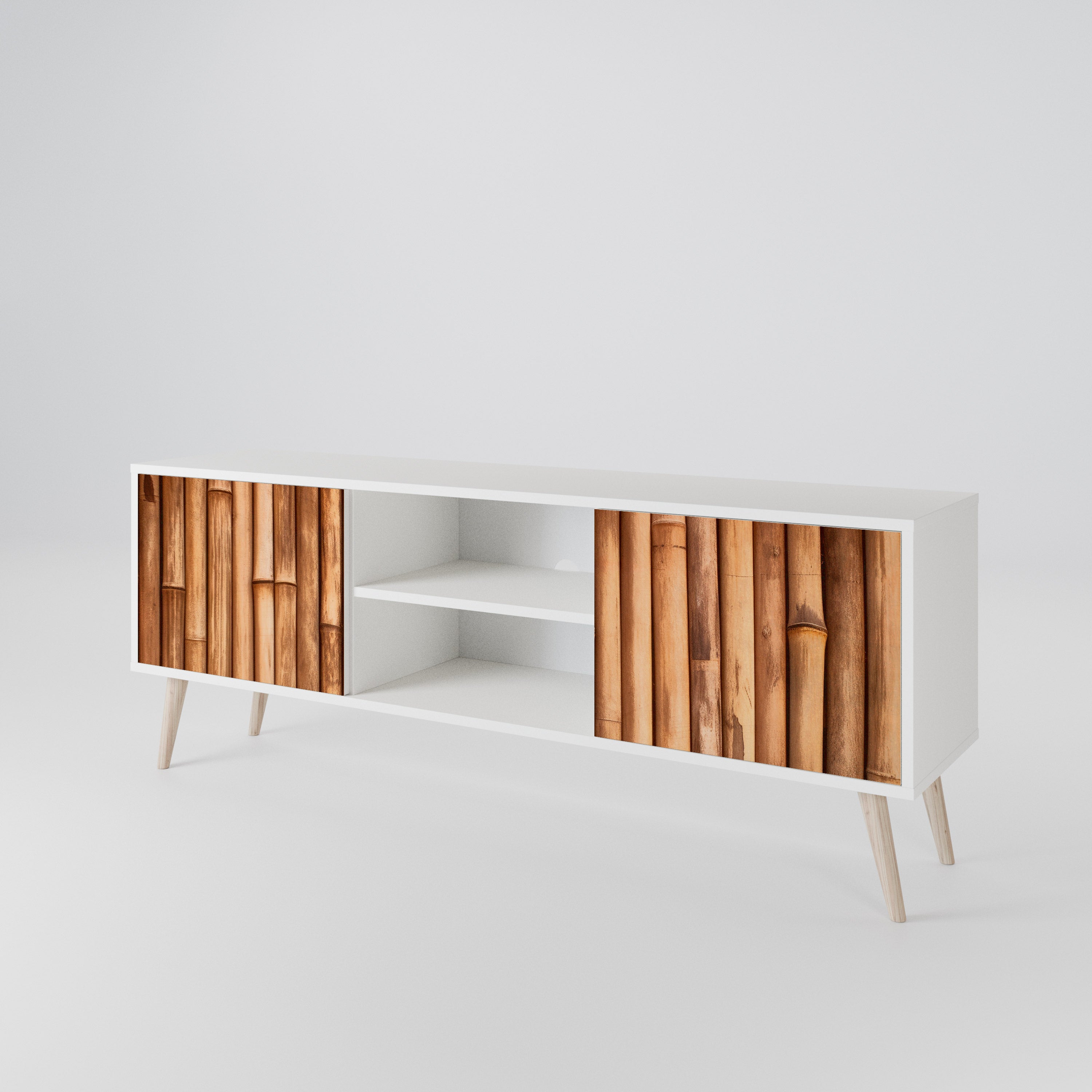 NATURAL WOOD Móvel de TV de 2 Portas