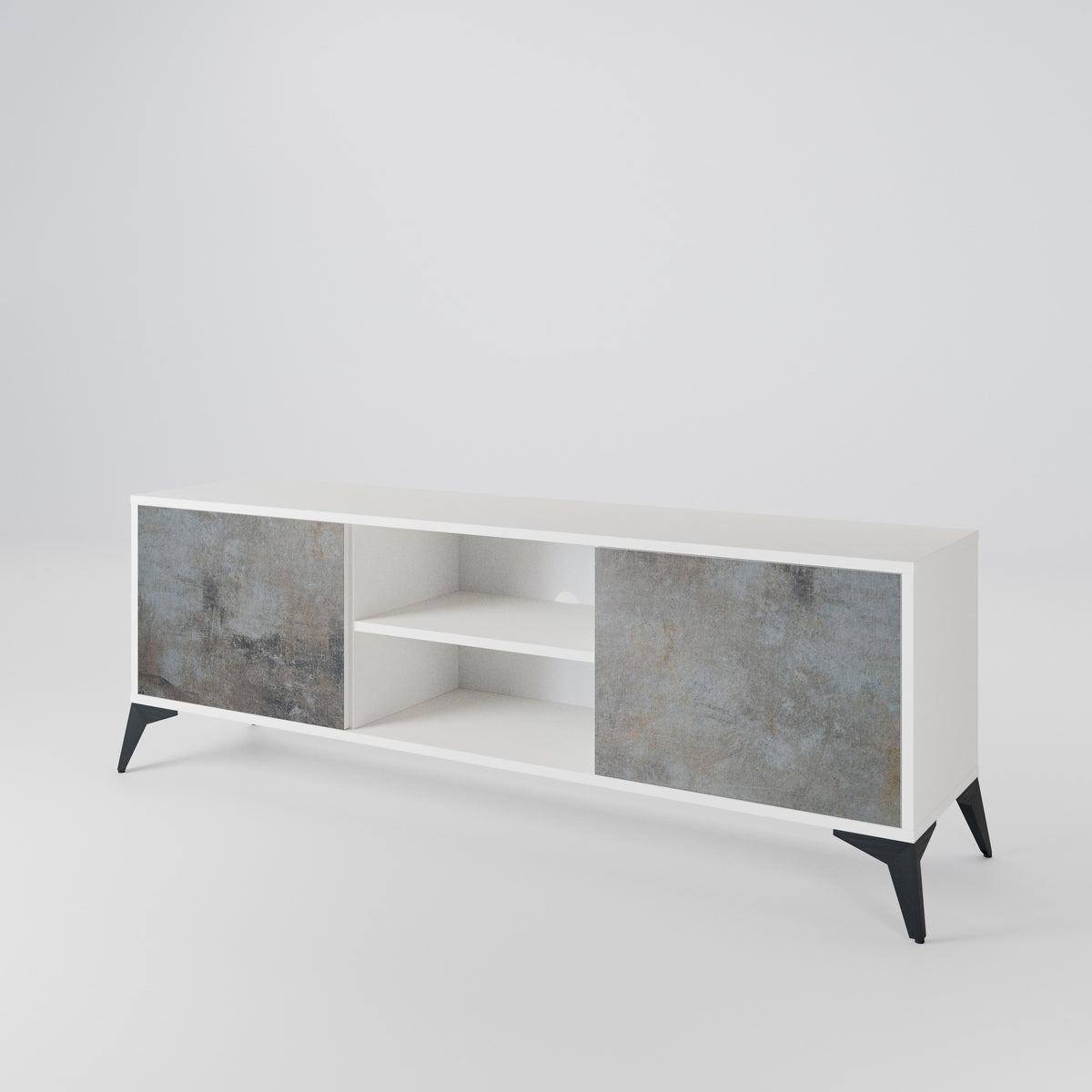 CONCRETE WALL Mueble de TV de 2 Puertas