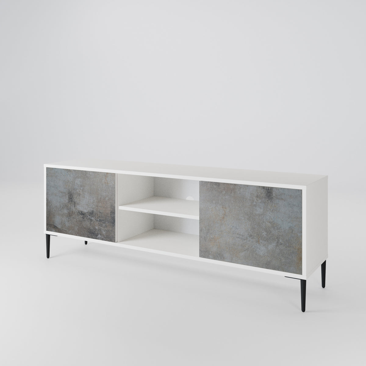 CONCRETE WALL Mueble de TV de 2 Puertas