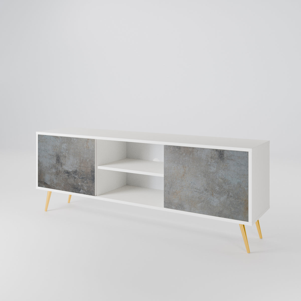 CONCRETE WALL Mueble de TV de 2 Puertas