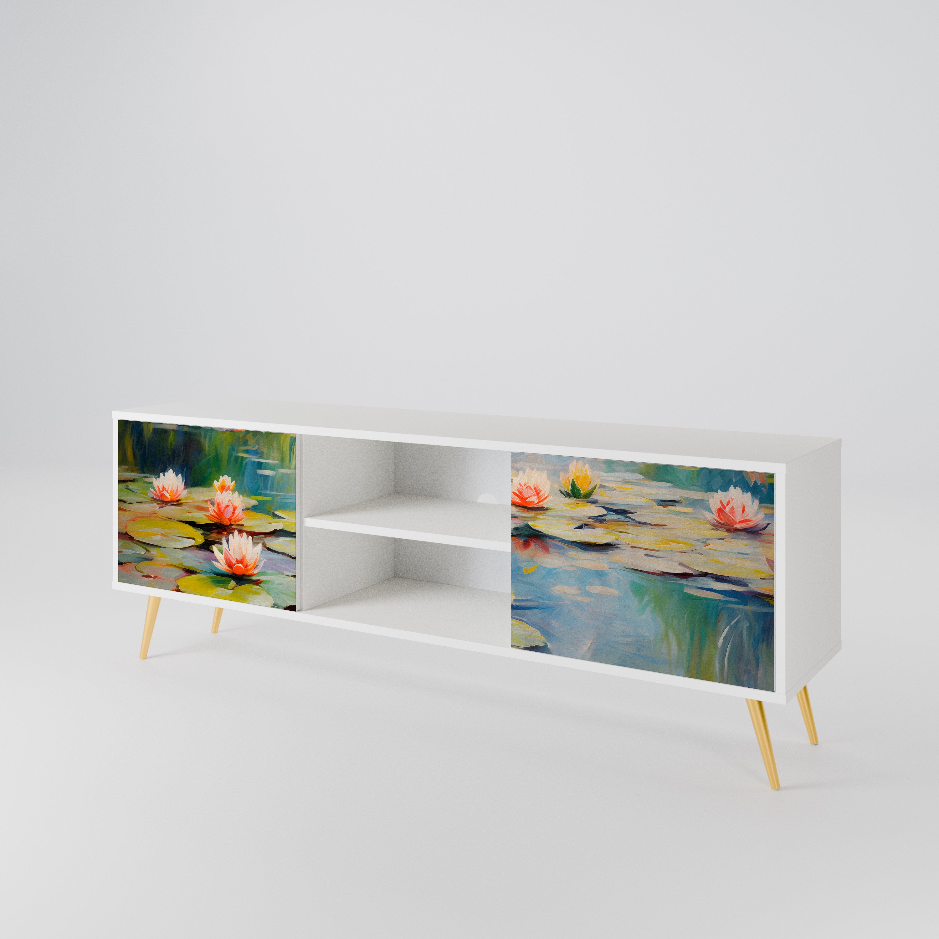 BLOOMING WATERS 2-türiges TV-Lowboard