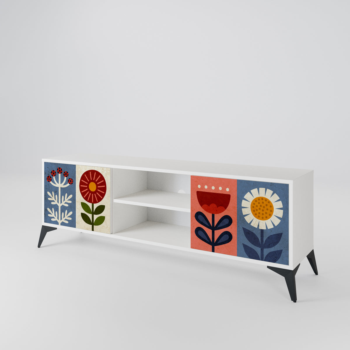 SCANDIC FLOWERET 2-Door TV Cabinet