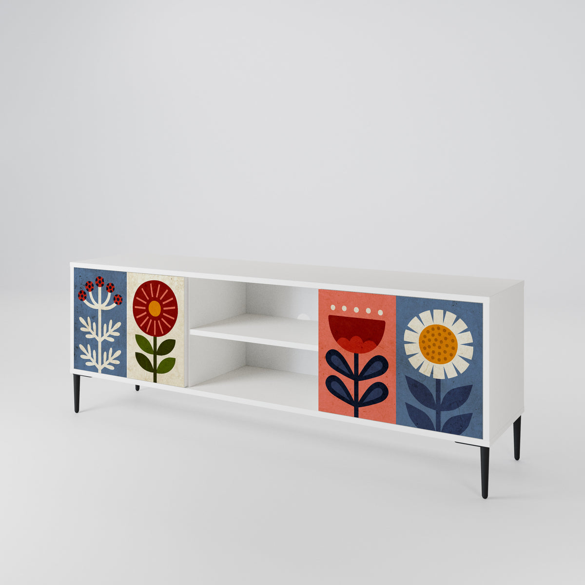 SCANDIC FLOWERET 2-Door TV Cabinet