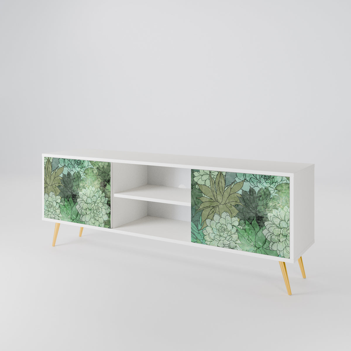 SUCCULENT CLUSTER TV-bänk med två dörrar