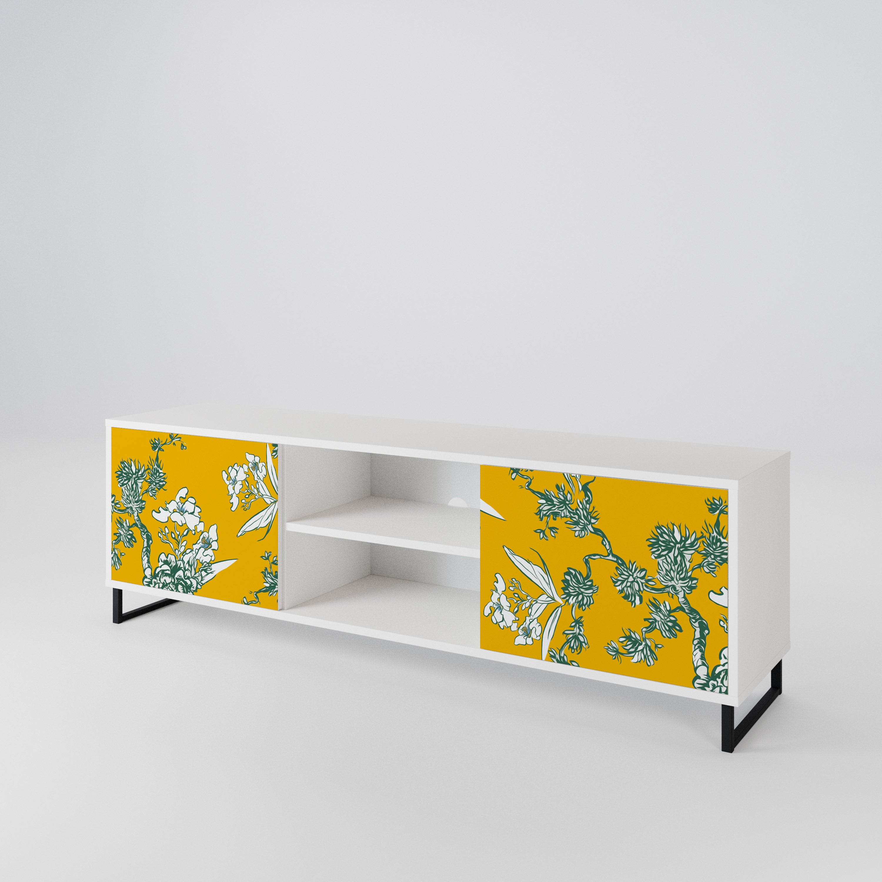 YELLOW CHINOISERIE Έπιπλο τηλεόρασης 2-θυρών